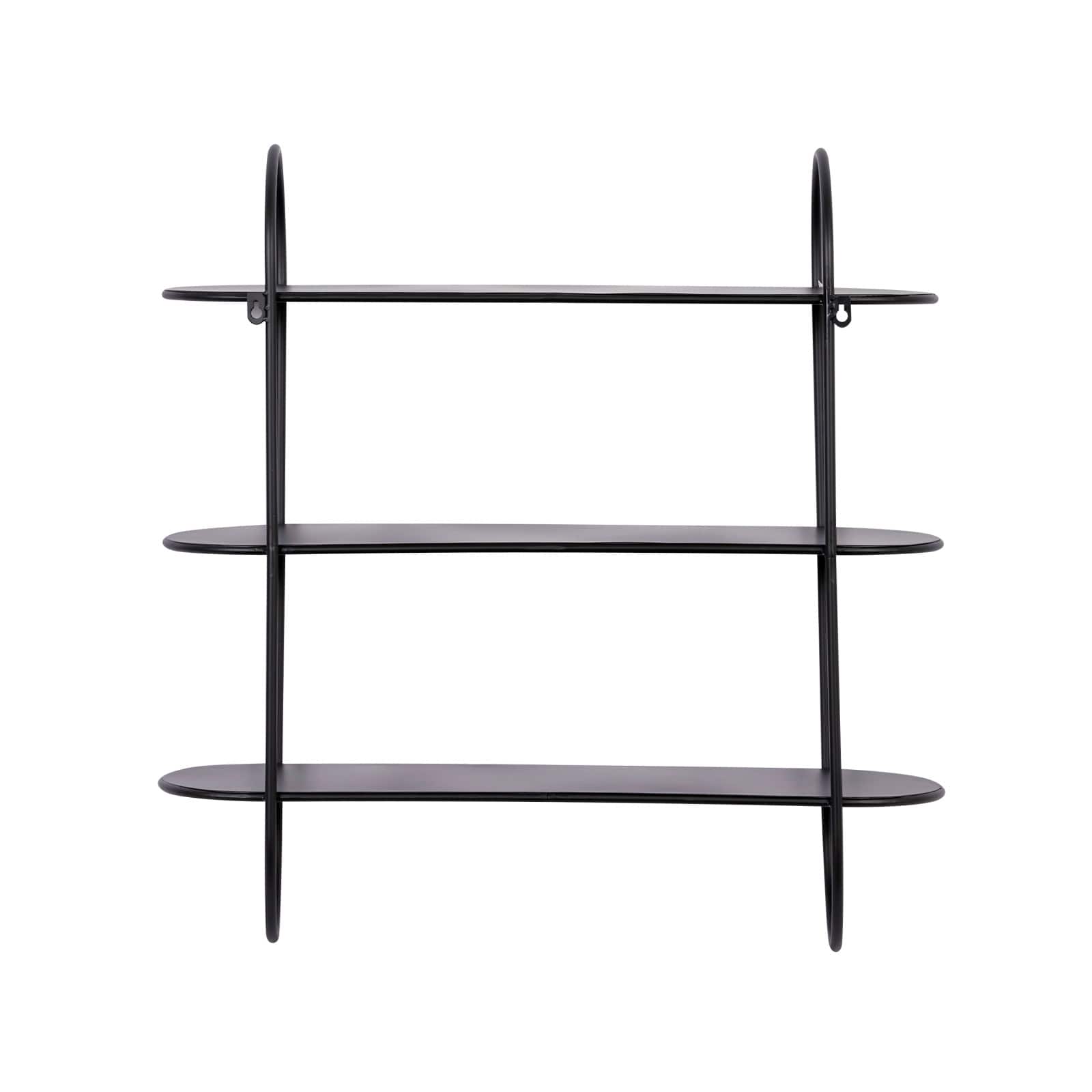 Black Iron Modern Wall Shelves, 28&#x22; x 28&#x22; x 8&#x22;