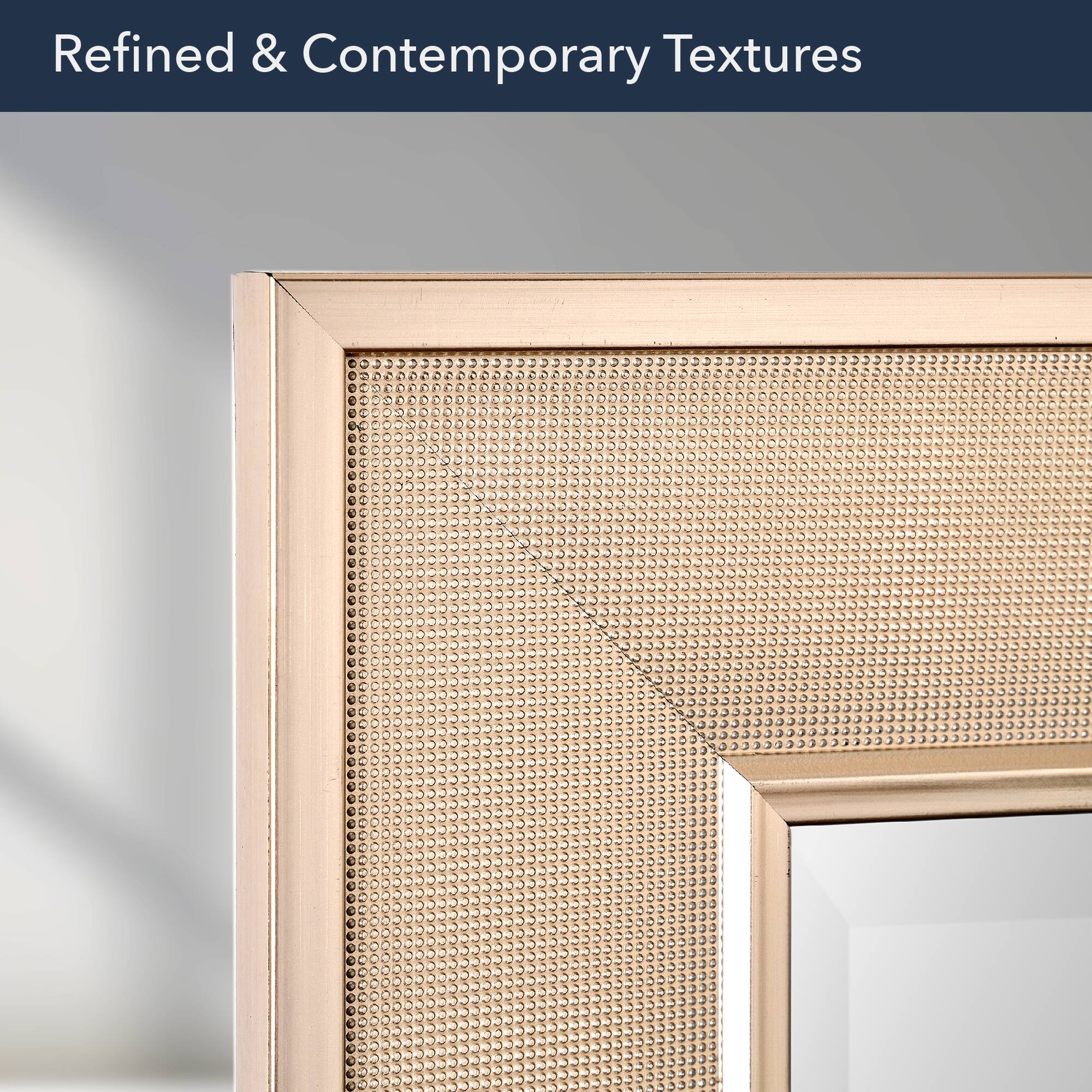 Head West Pave Brushed Nickel Stylish Bathroom & Wall Mirror