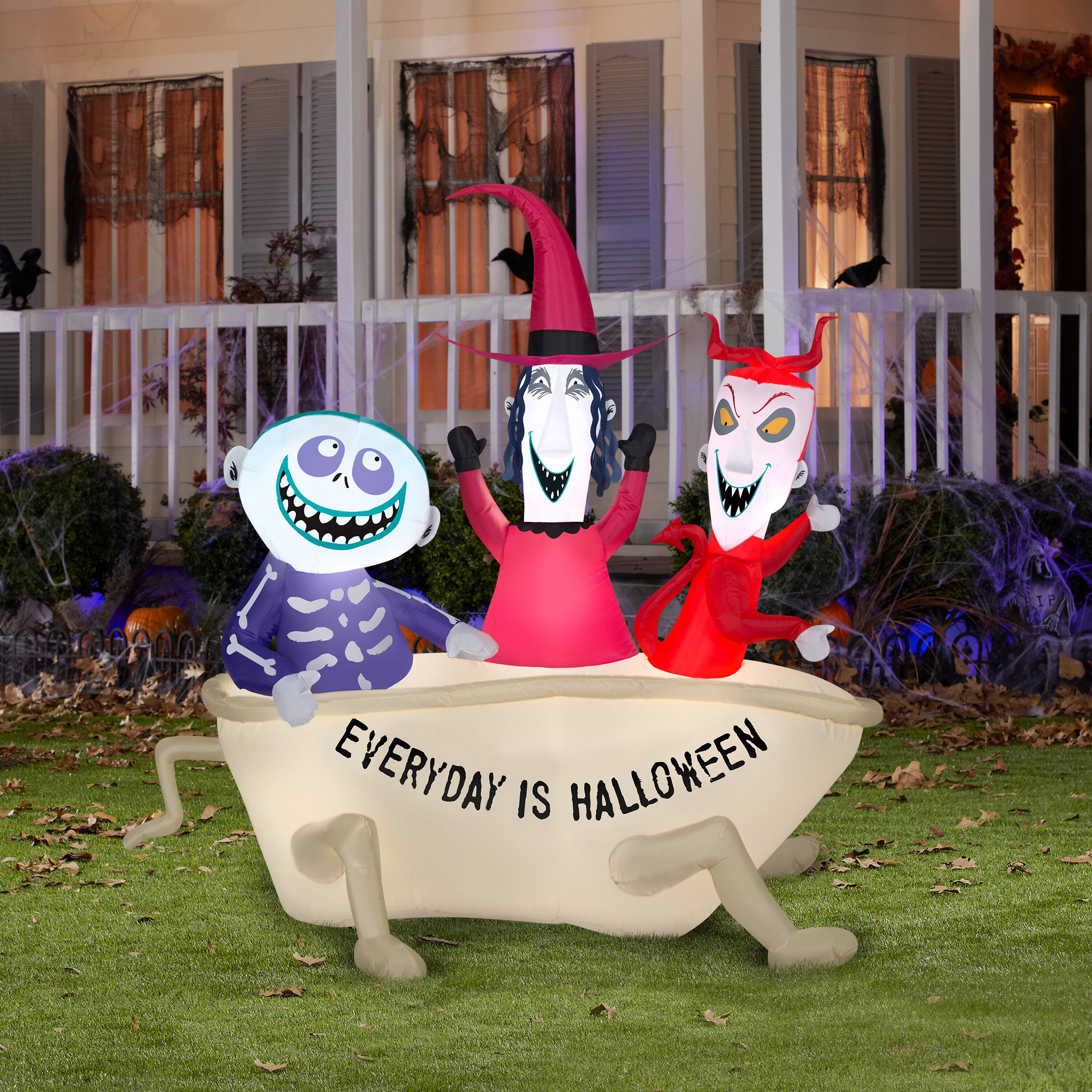 5ft. Airblown® Inflatable Disney Lock Shock & Barrel in Tub Scene