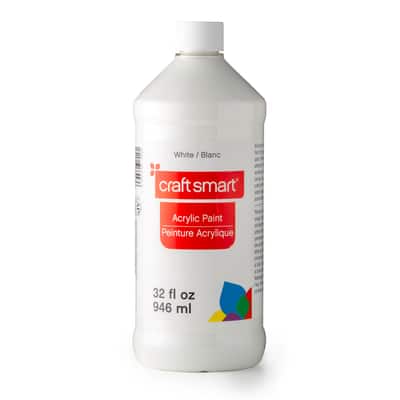 32oz. Acrylic Paint by Craft Smart®, Color: White | Michaels