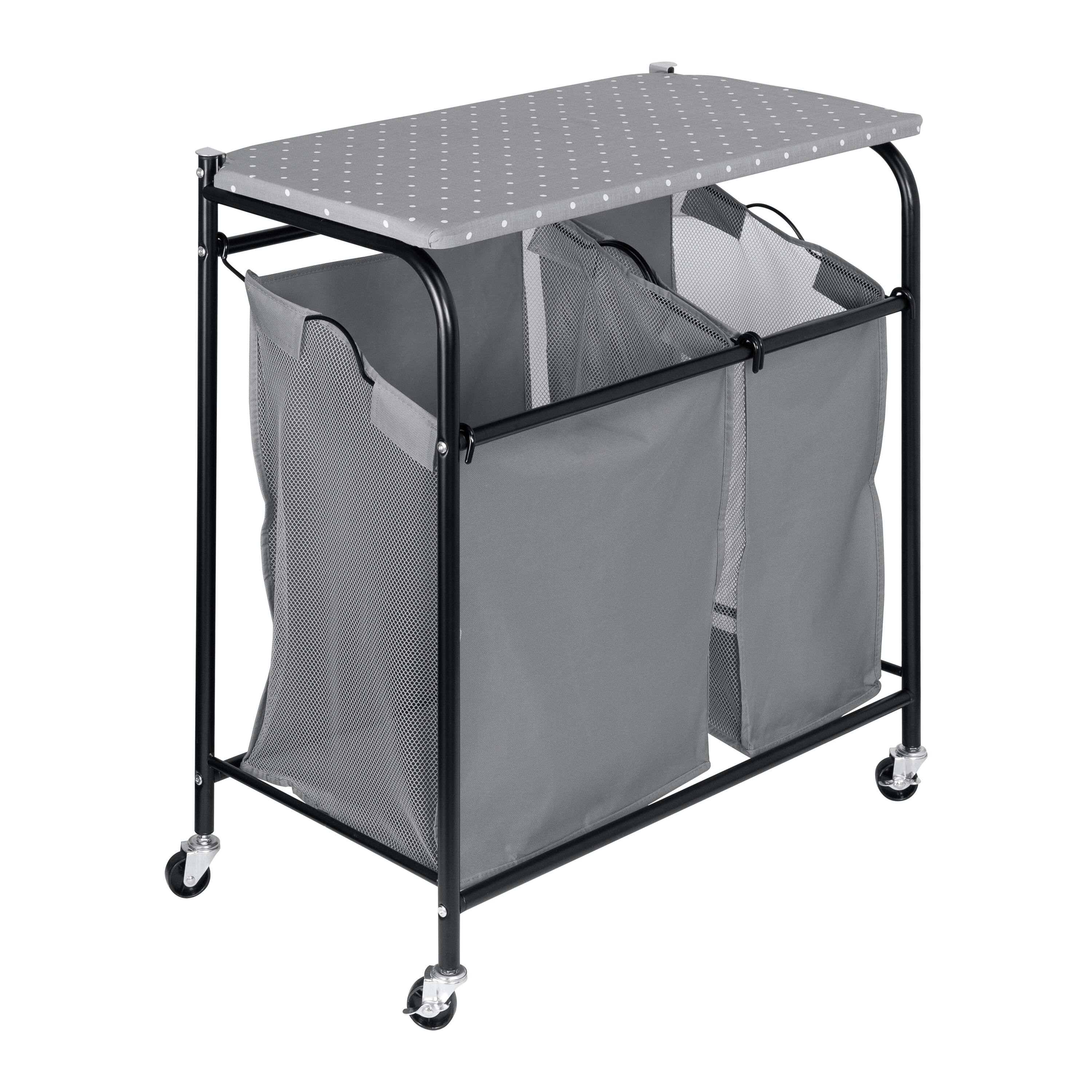 Honey Can Do Gray Uneven Clothes Sorter w/ Ironing Board