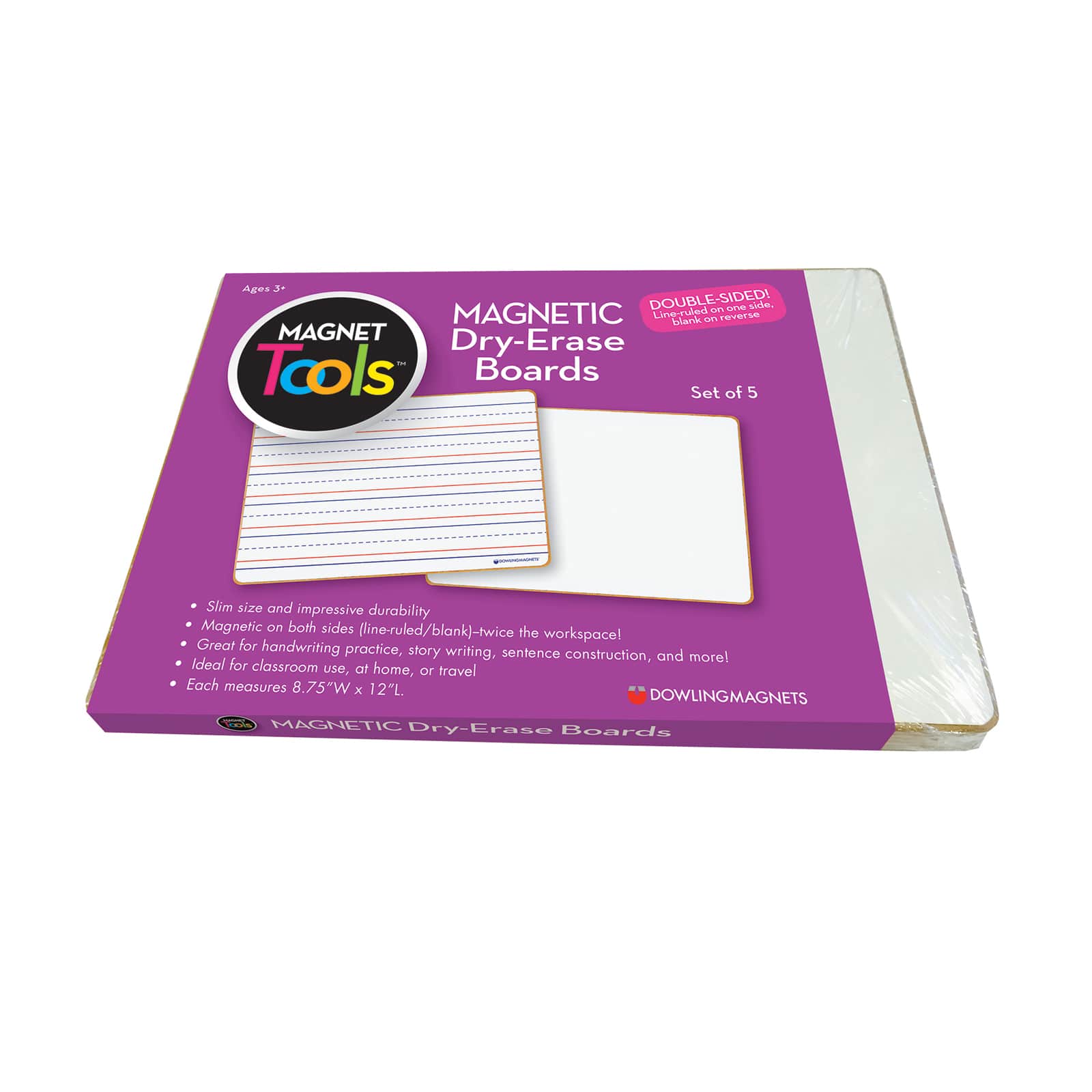 Dowling Magnets&#xAE; Magnetic Dry-Erase Ruled &#x26; Blank Boards, 5ct.