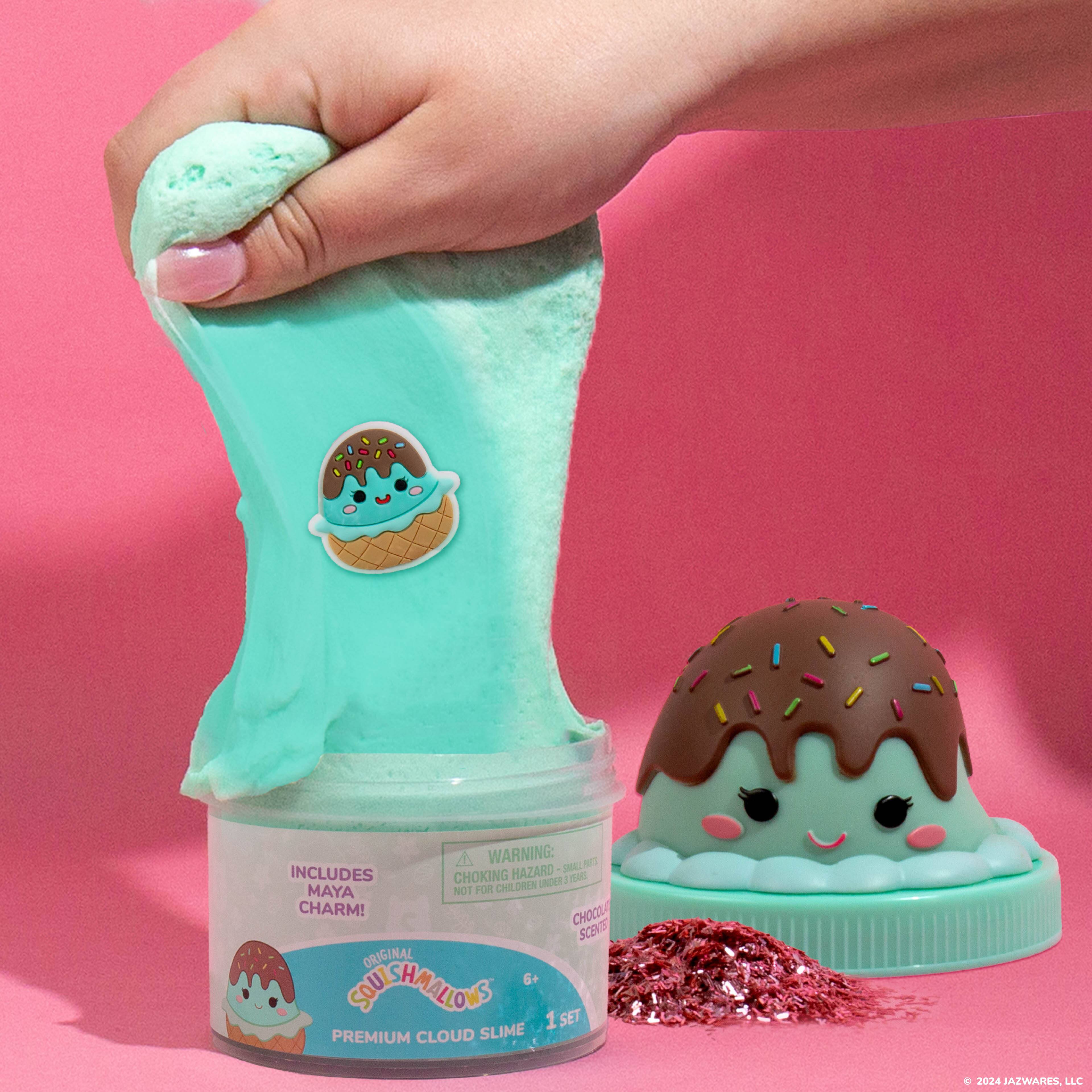 Original Squishmallows&#x2122; Maya the Mint Ice Cream Chocolate Scented Premium Cloud Slime
