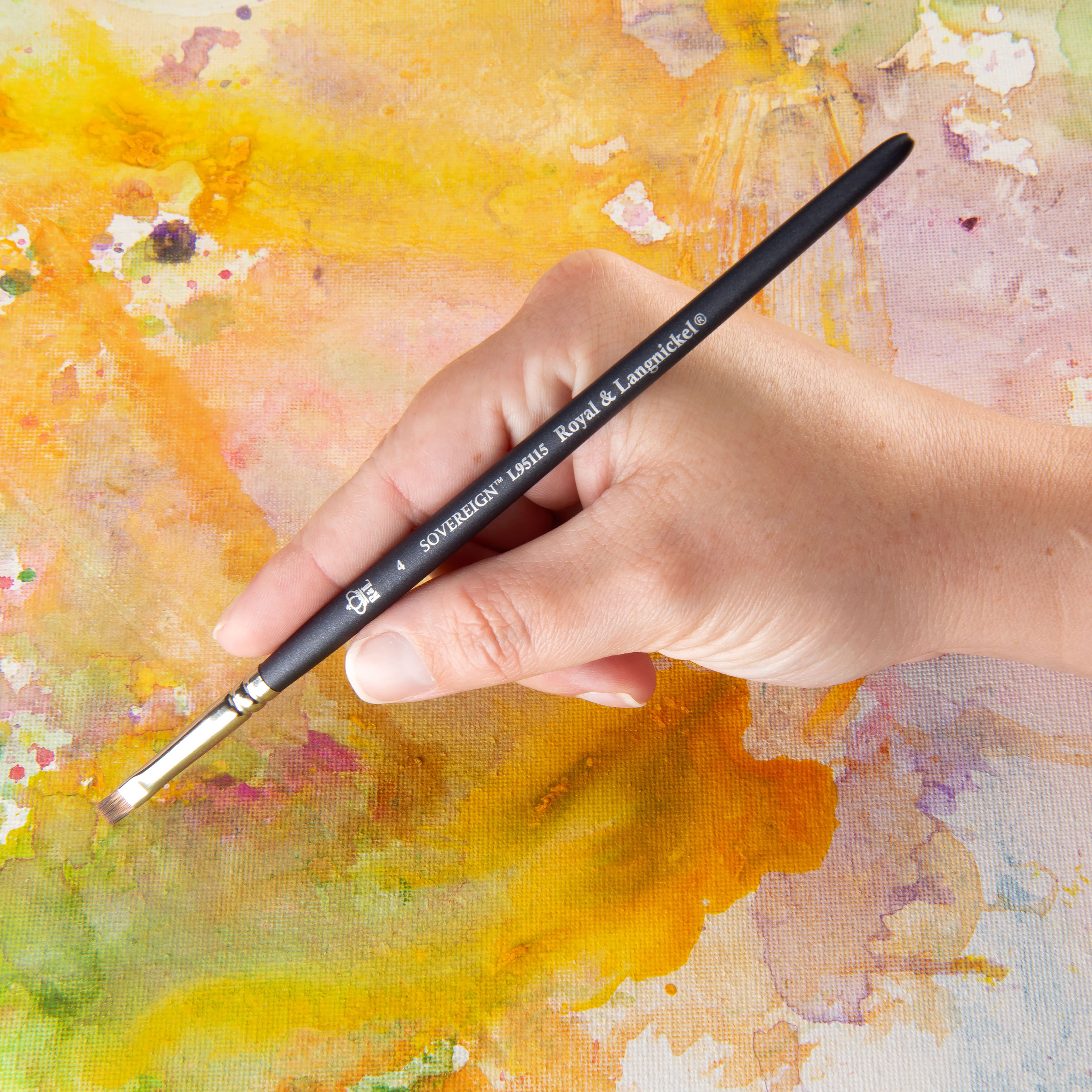 Royal &#x26; Langnickel&#xAE; Sovereign&#x2122; Synthetic Long Handle Bright Brush