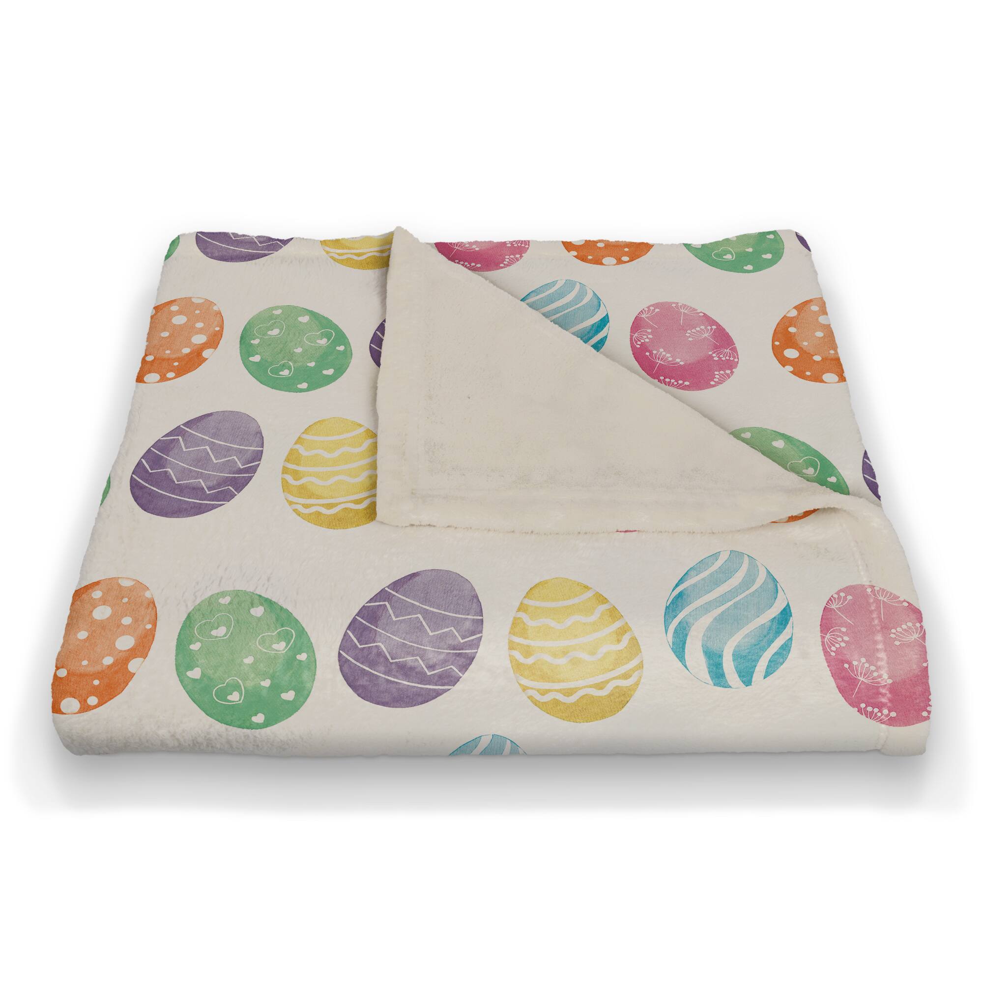 Watercolor Eggs 50&#x22; x 60&#x22; Sherpa Fleece Blanket