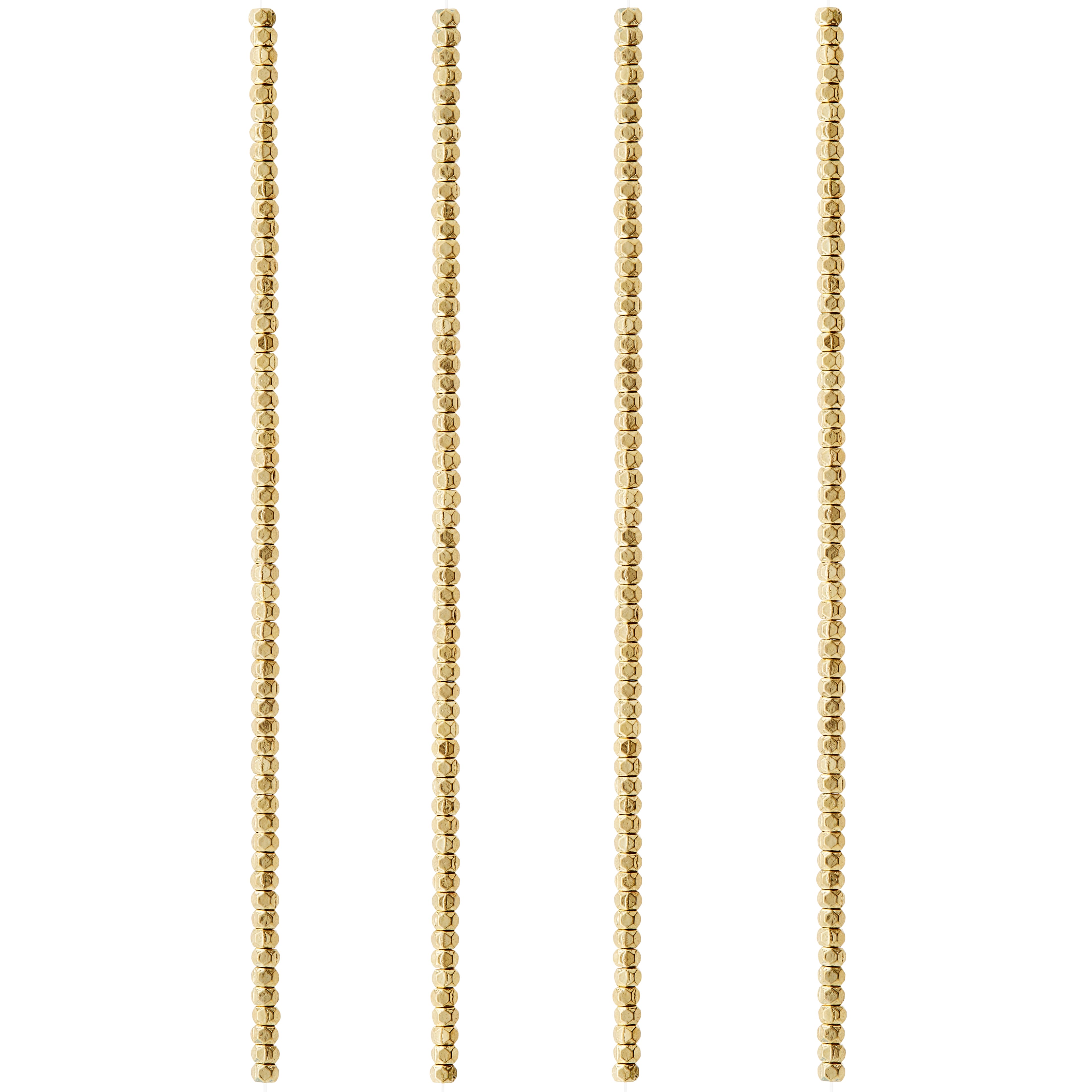 Metal Faceted Rondelle Beads