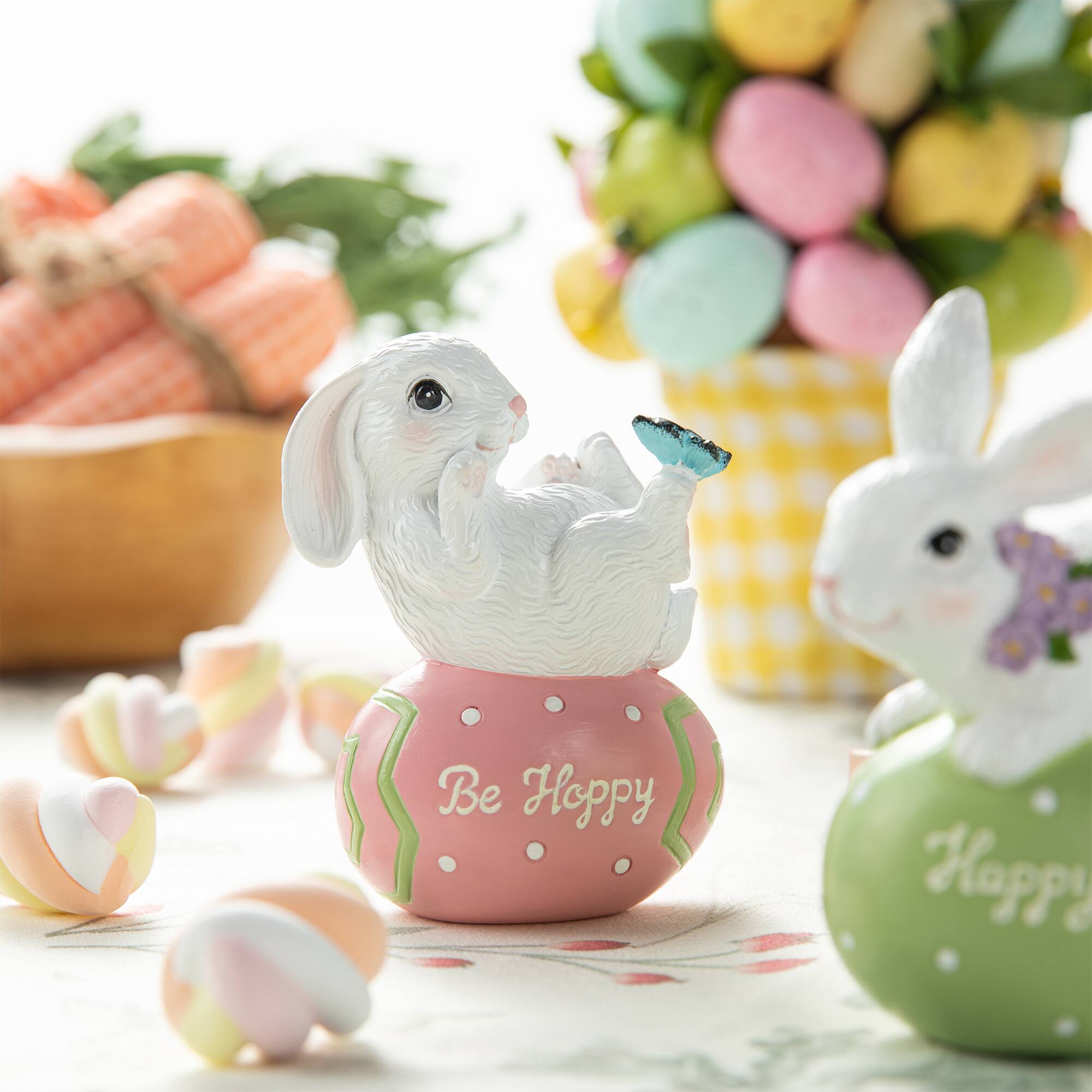 Glitzhome® 4.5" Easter Bunny Table Décor Set