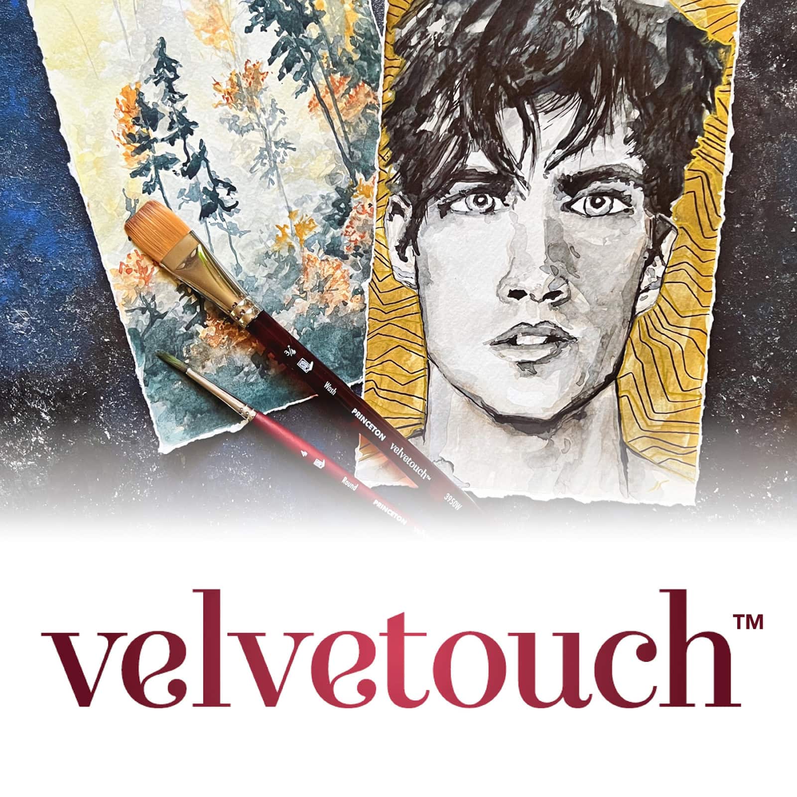 Princeton&#x2122; Velvetouch&#x2122; Series 3950 Long Round Brush