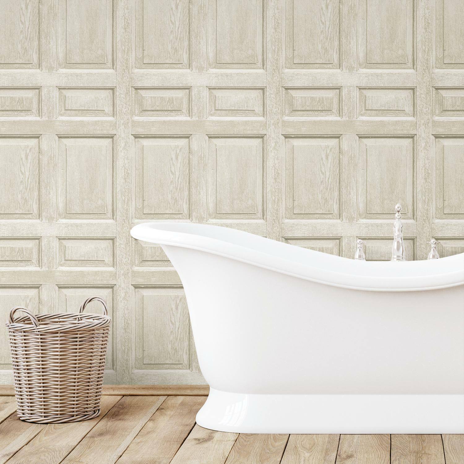 Roommates Beveled Wood Paneling Peel &#x26; Stick Wallpaper