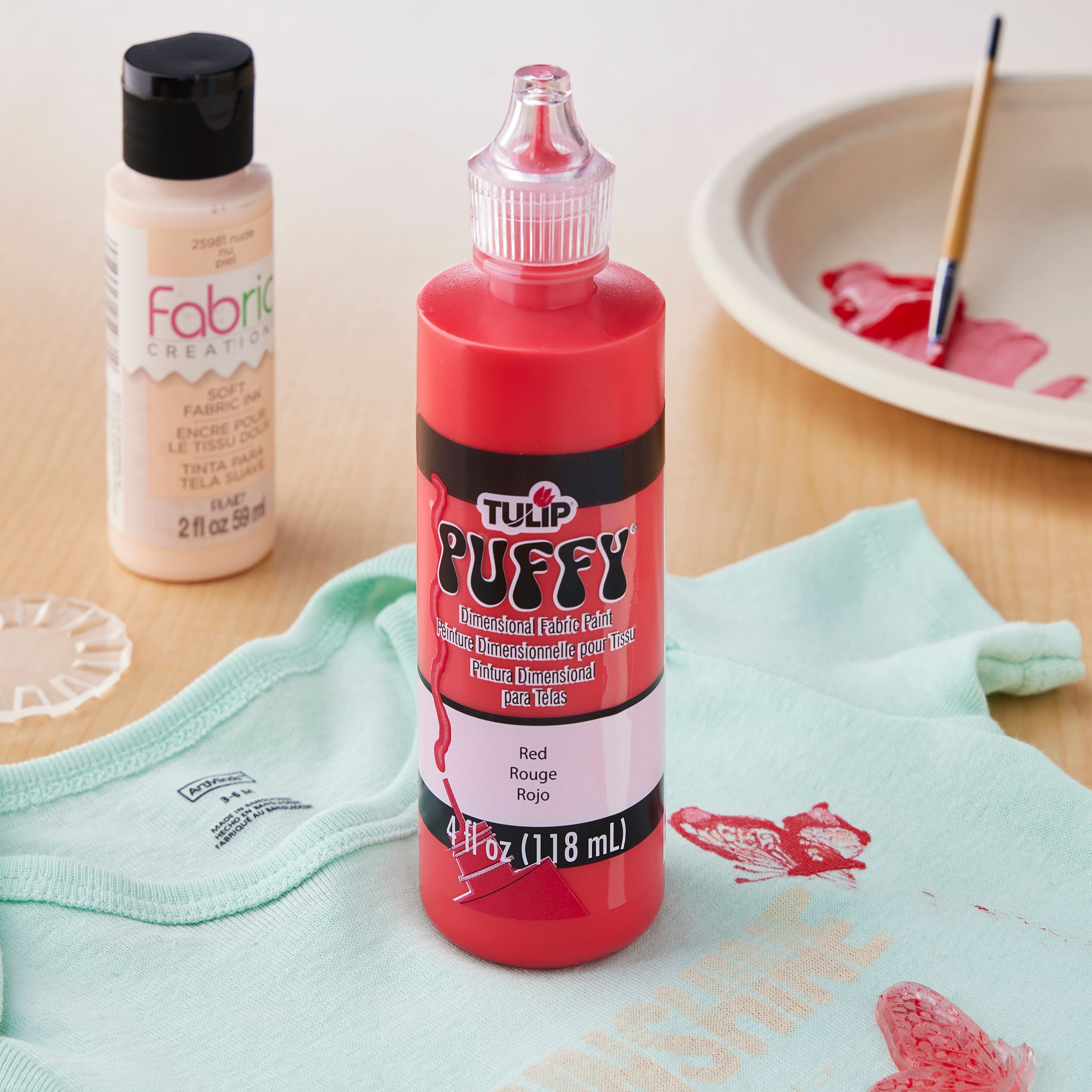 Puffy 1 fl oz 3D Paint Red Violet, Multi-Surface