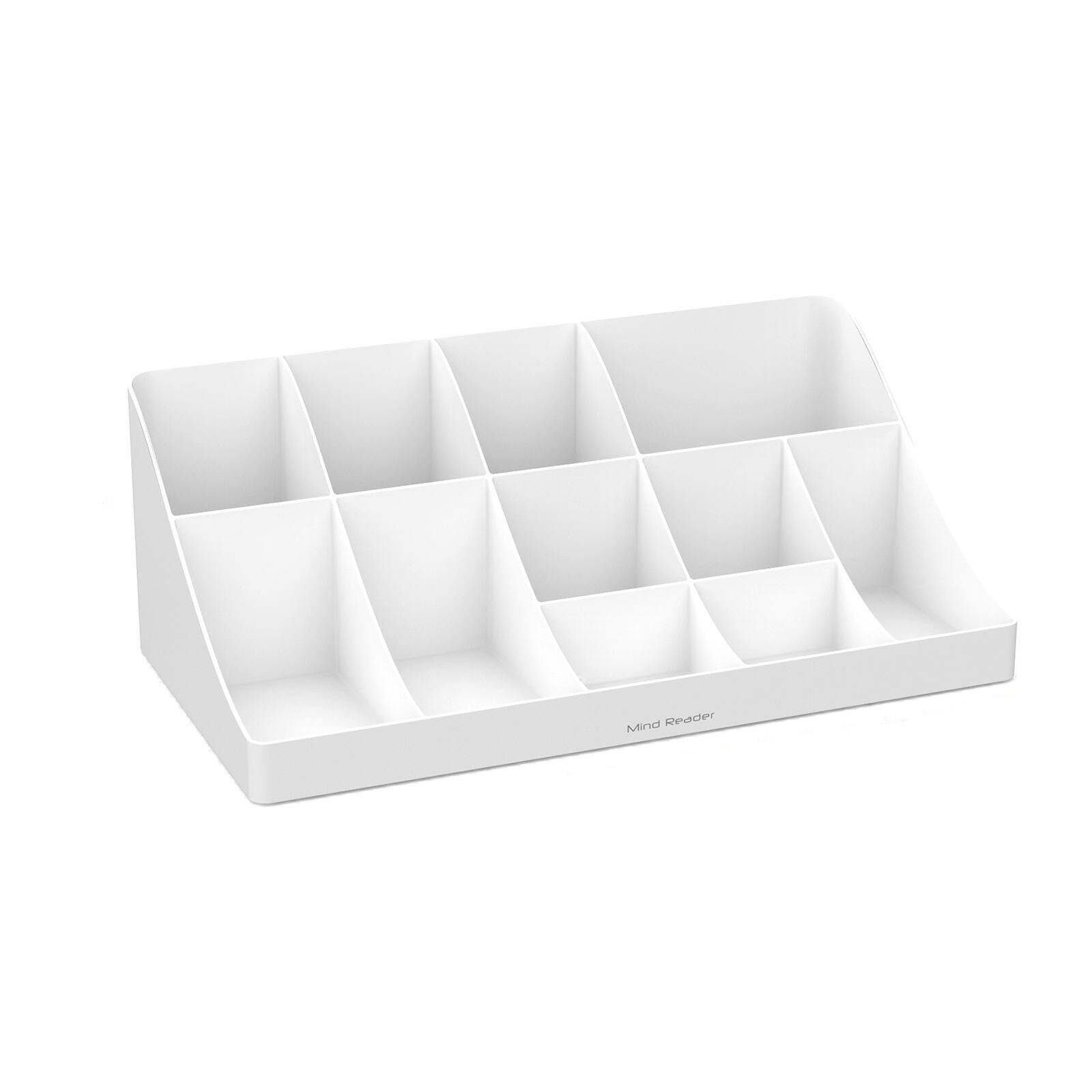 Mind Reader White  11 Compartment Pioneer Breakroom Condiment Organizer