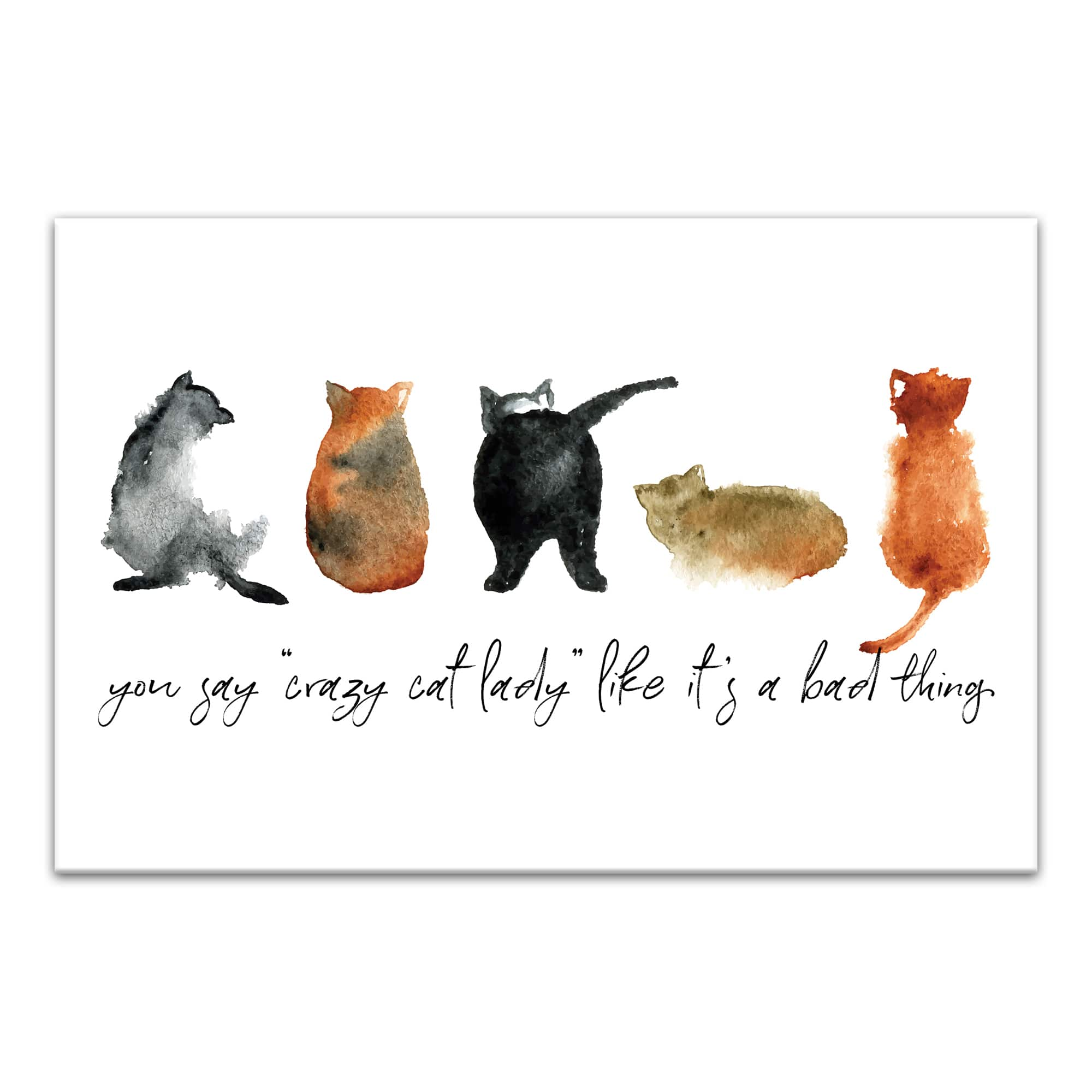 Cat Lady Canvas Wall Art