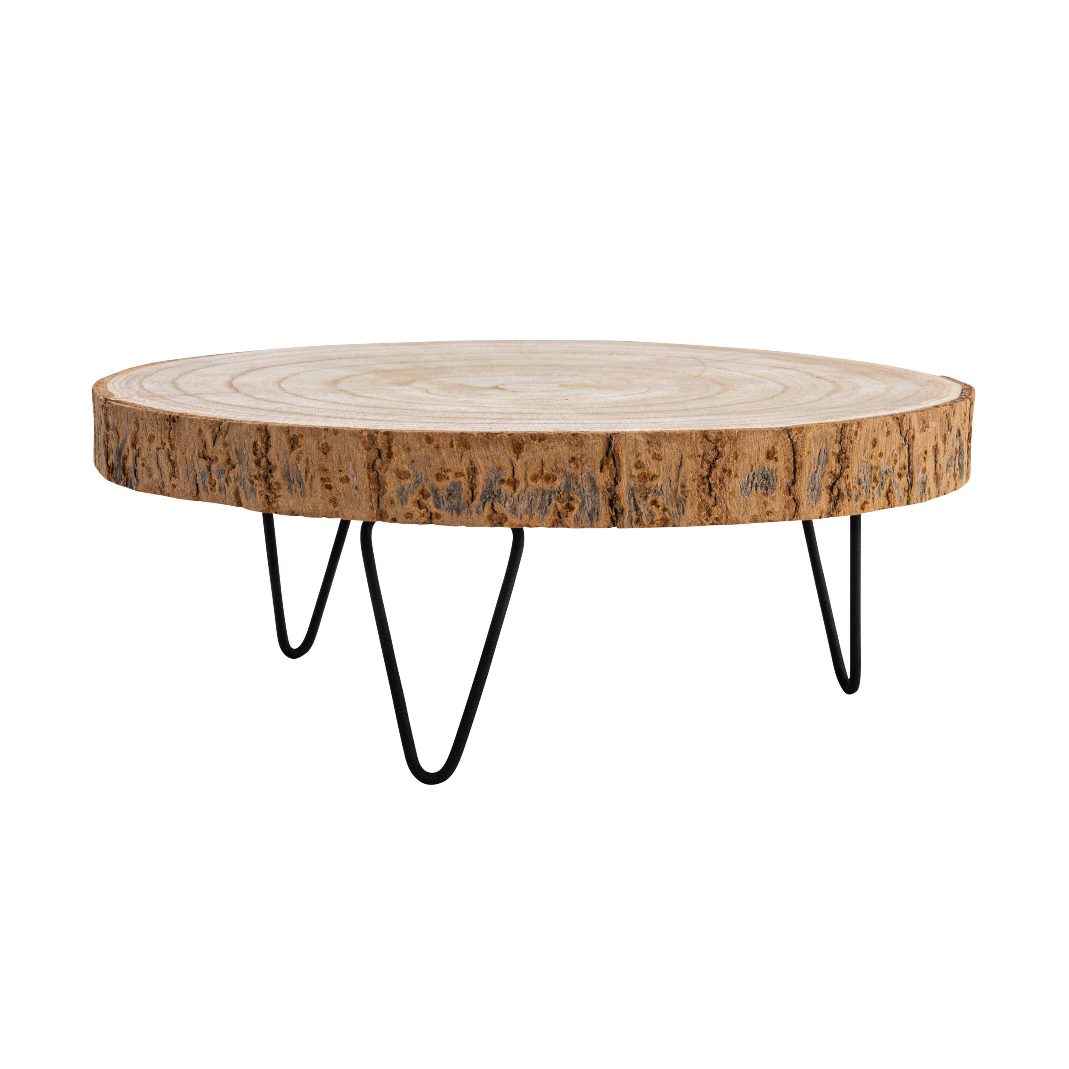 Hello Honey® Decorative Paulownia Wood Pedestal