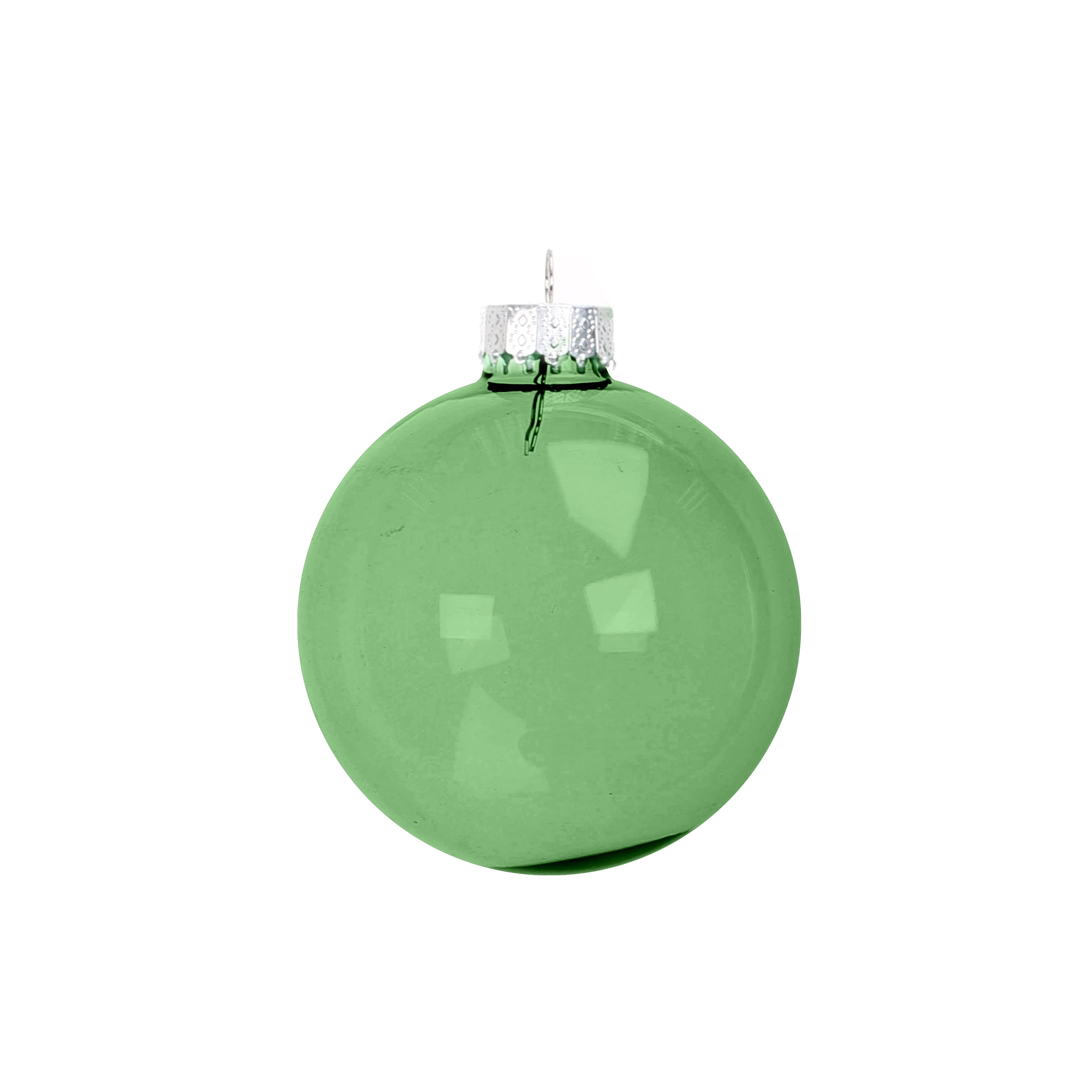 6 Pack 3&#x22; Glass Transparent Ball Ornaments by Ashland&#xAE;