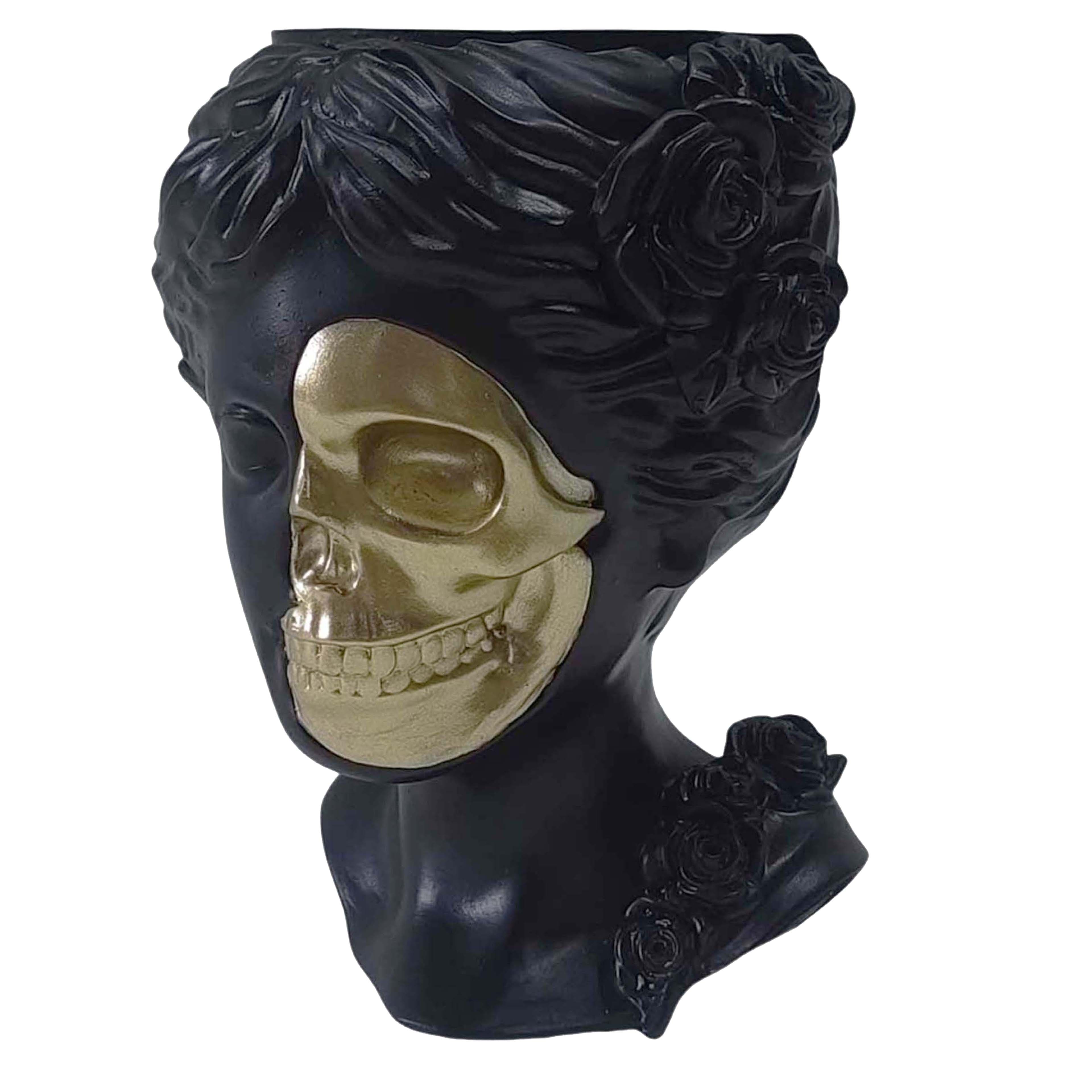 7.5" Golden Skull Mask Candle Holder by Ashland®