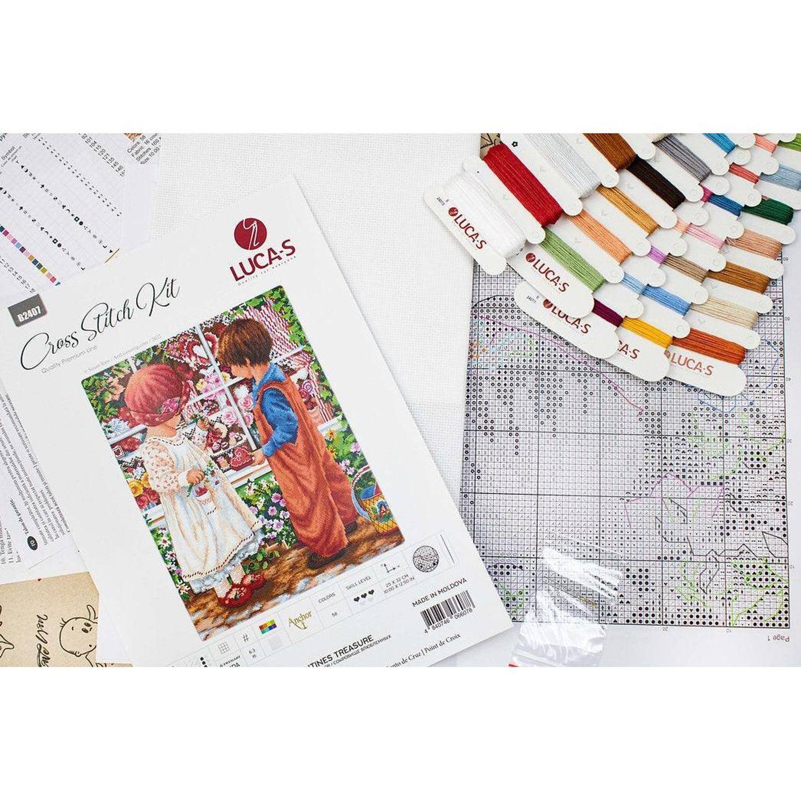 Luca-S Valentines Treasure Counted Cross Stitch Kit Counted Cross Stitch Kit