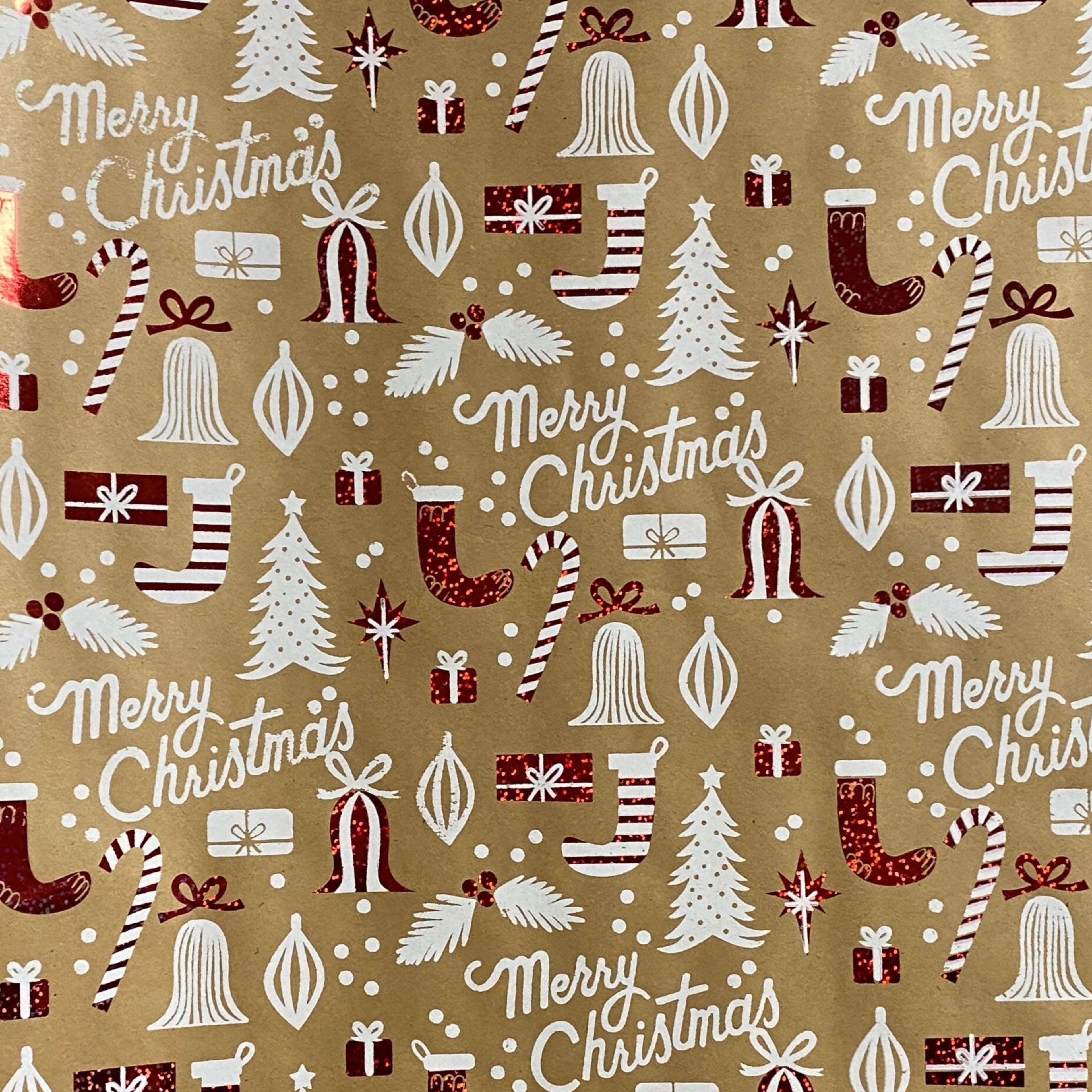 Christmas Kraft Wrapping Paper by Celebrate It&#x2122;