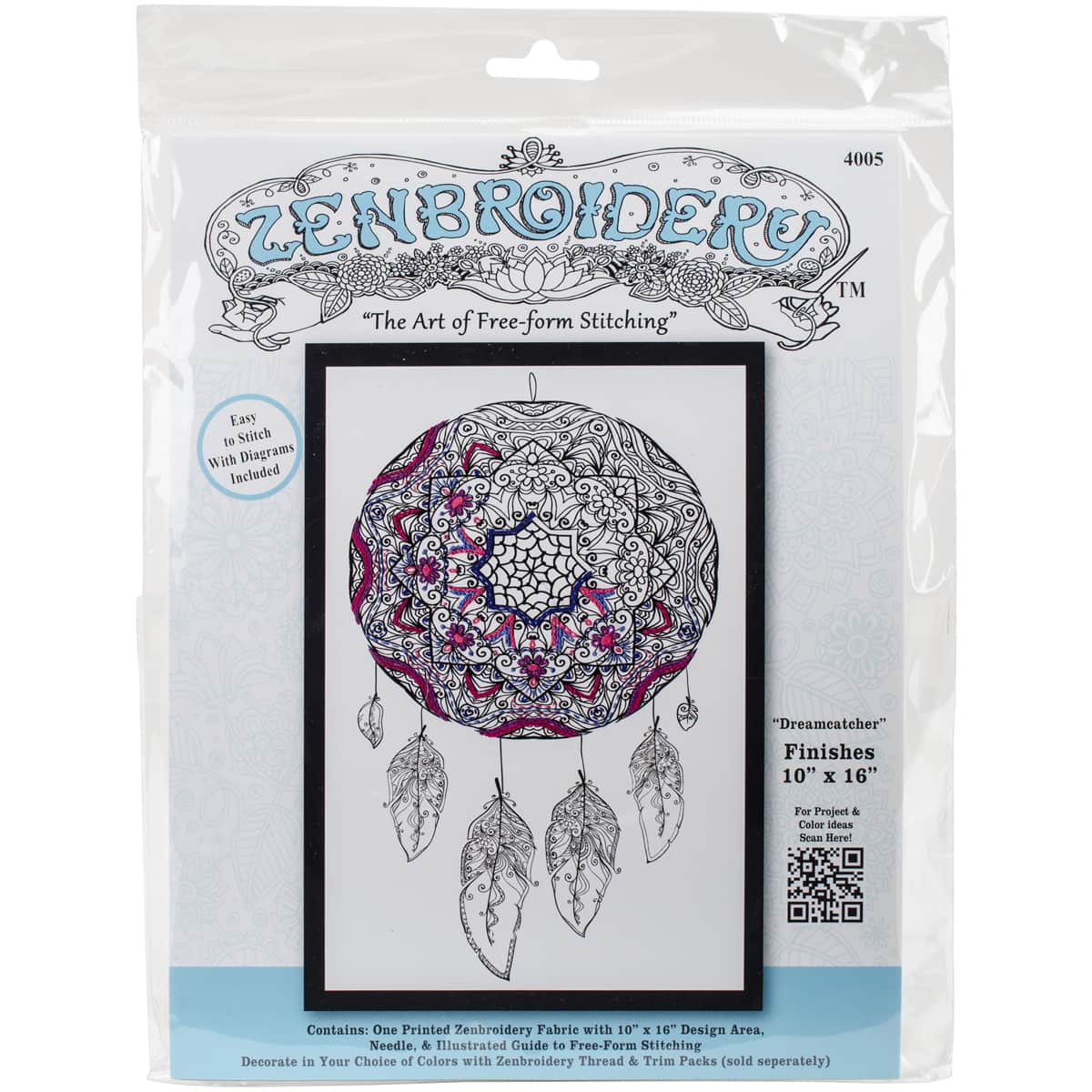 Design Works™ Dream Catcher Zenbroidery Stamped Embroidery Kit