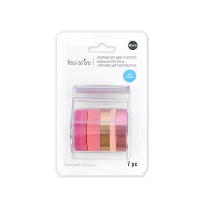 Washi Tape Set - 16 Rolls of 15 mm Wide Decorative Colored