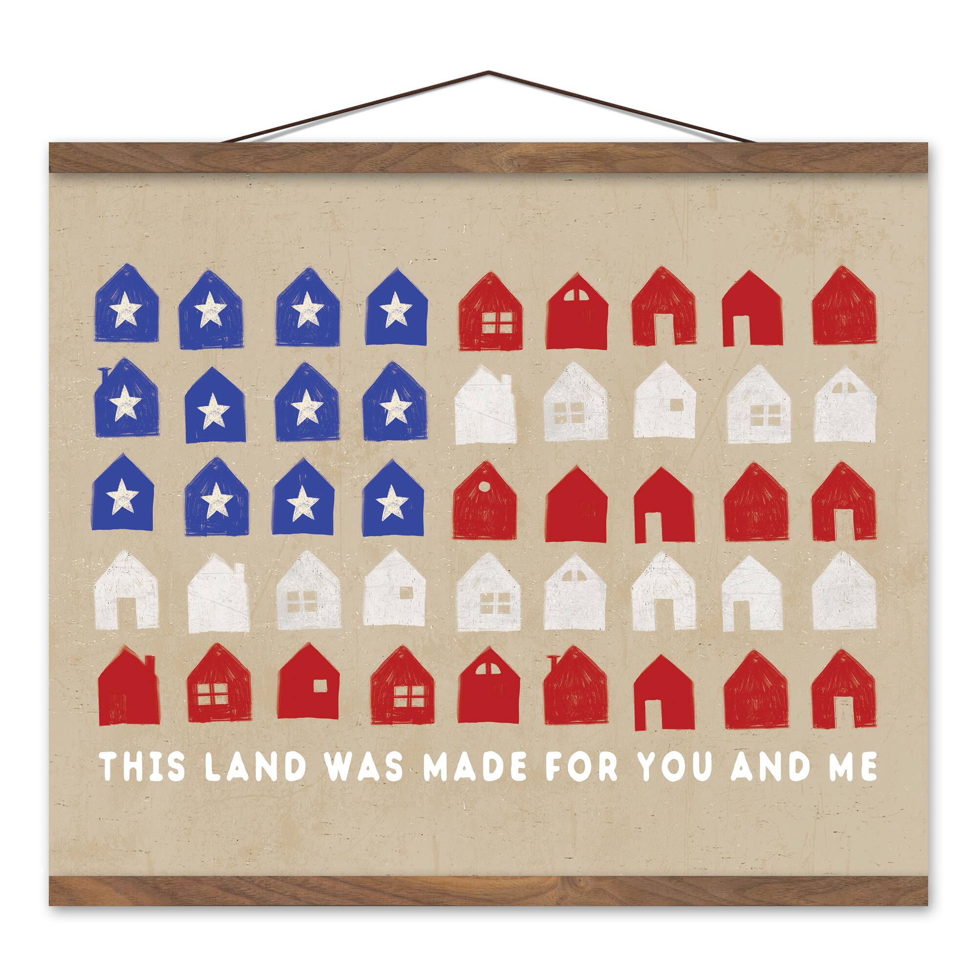 This Land was Made for You & Me Peak Hanging Canvas
