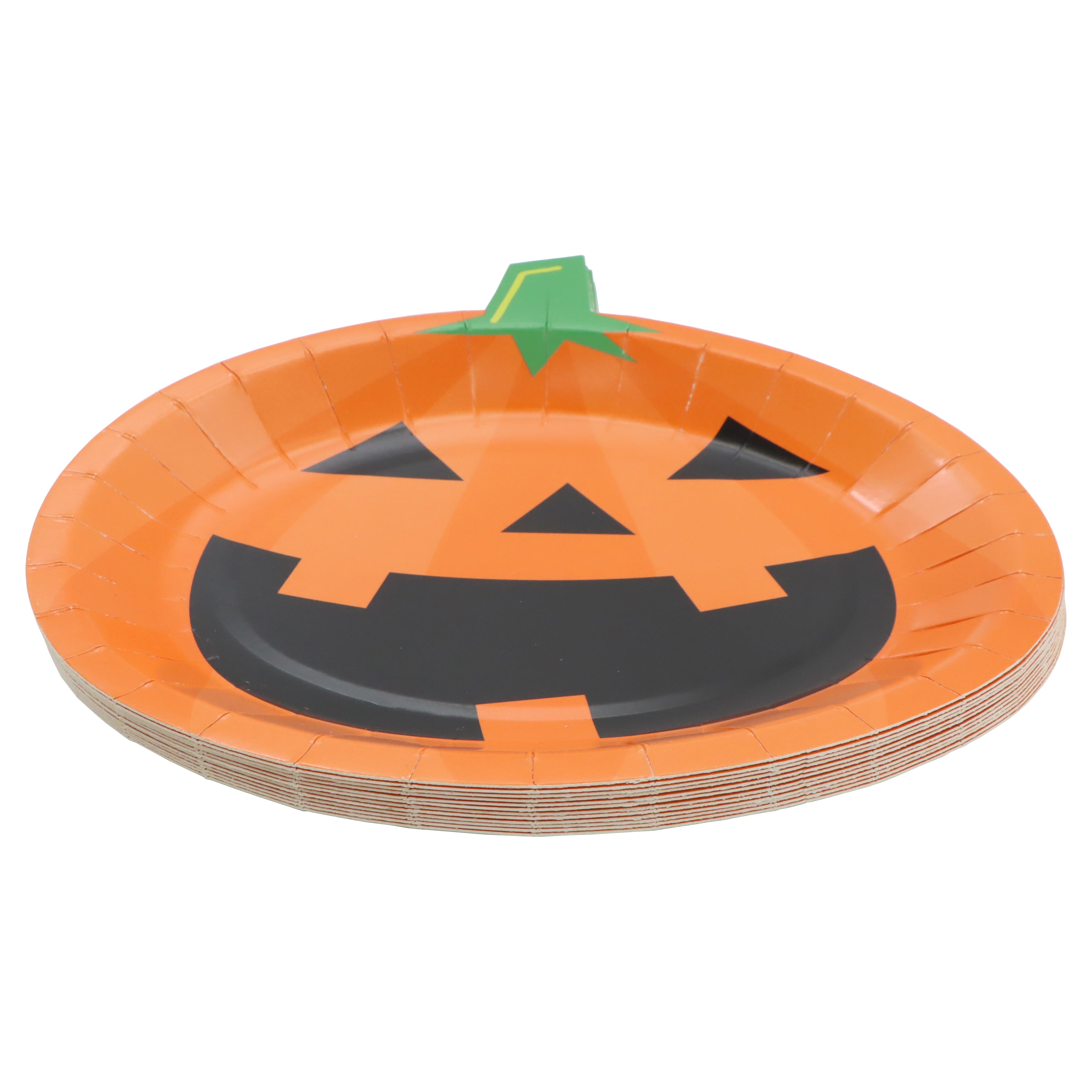 7&#x22; Jack-o&#x27;-Lantern Paper Plates, 12ct. by Celebrate It&#x2122;