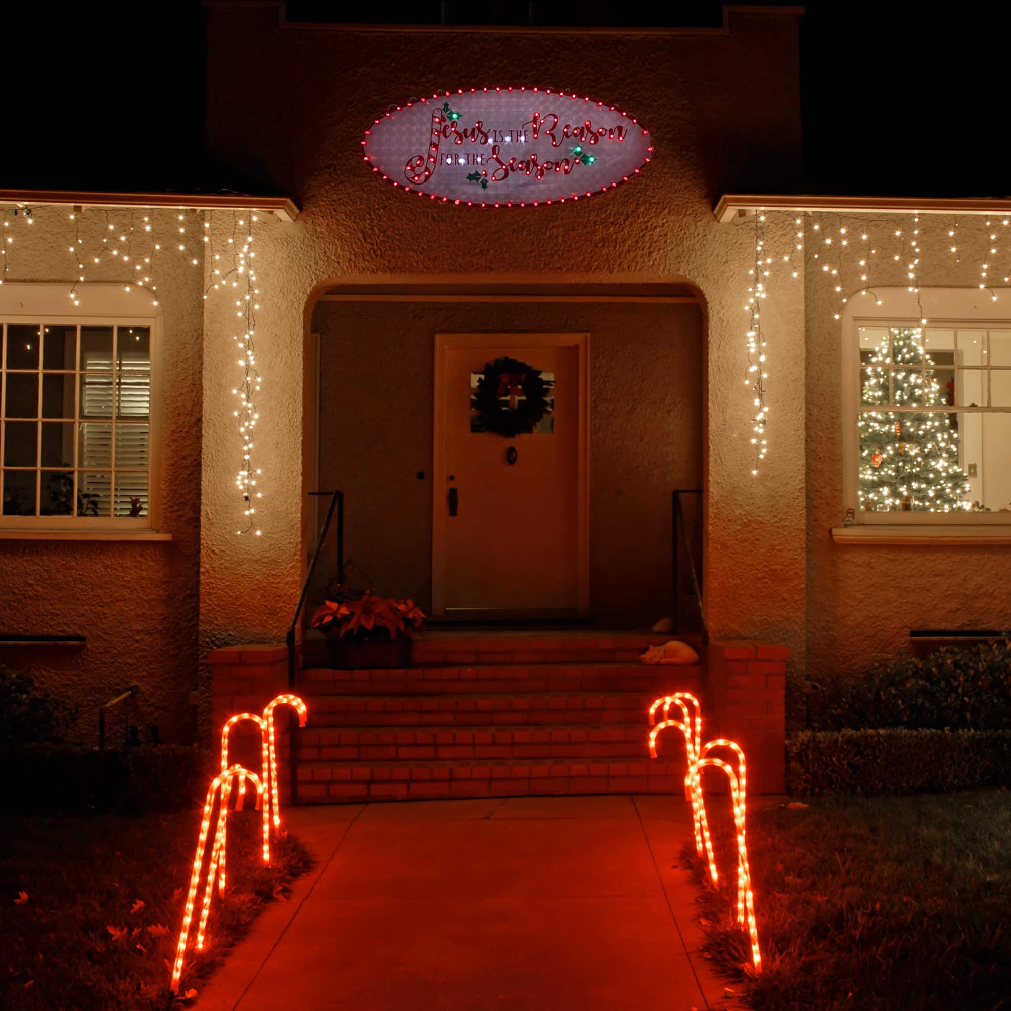 43" LED Holographic Merry Christmas Sign Outdoor Décor