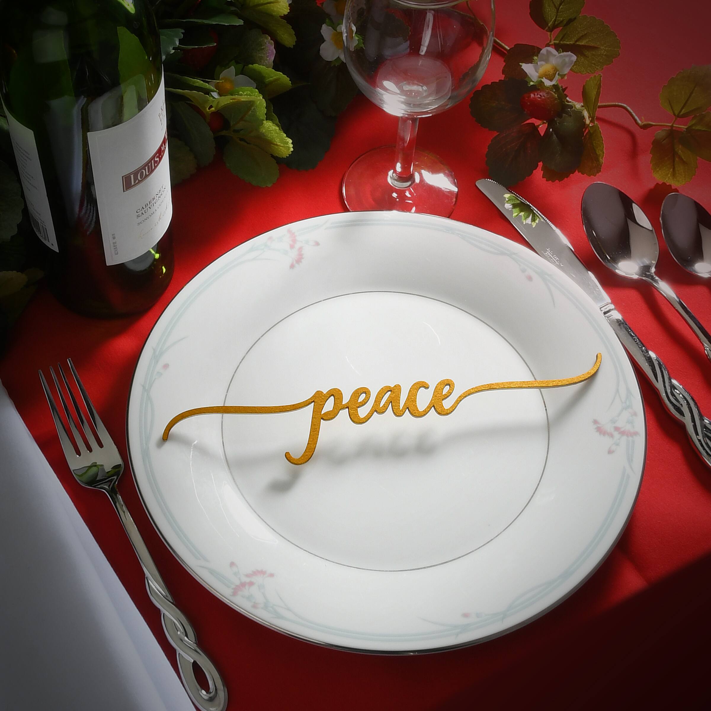 10&#x22; Christmas Place Setting Message D&#xE9;cor, 6ct.
