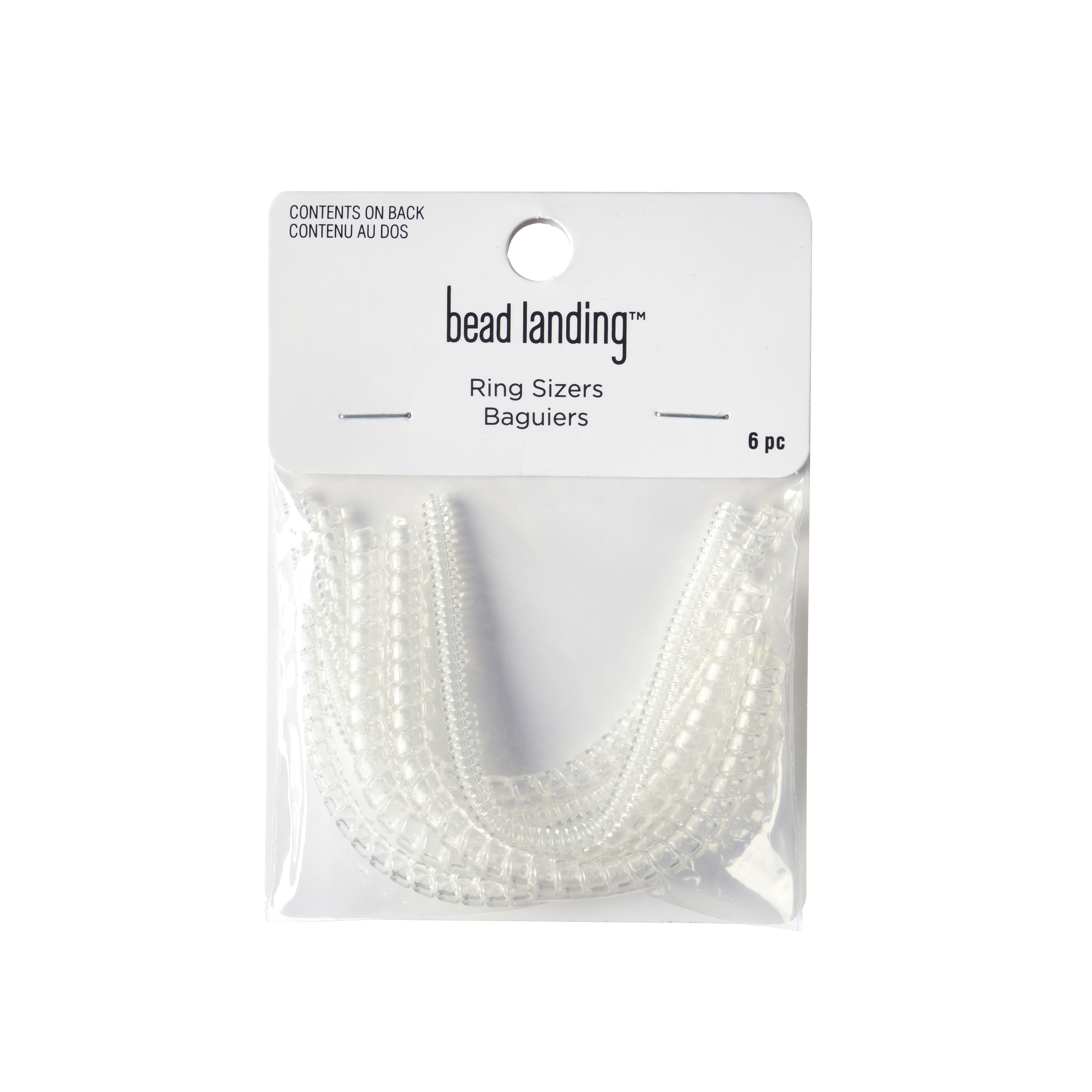 Ensemble d’ajustement de taille de bague en plastique transparent de Bead Landing