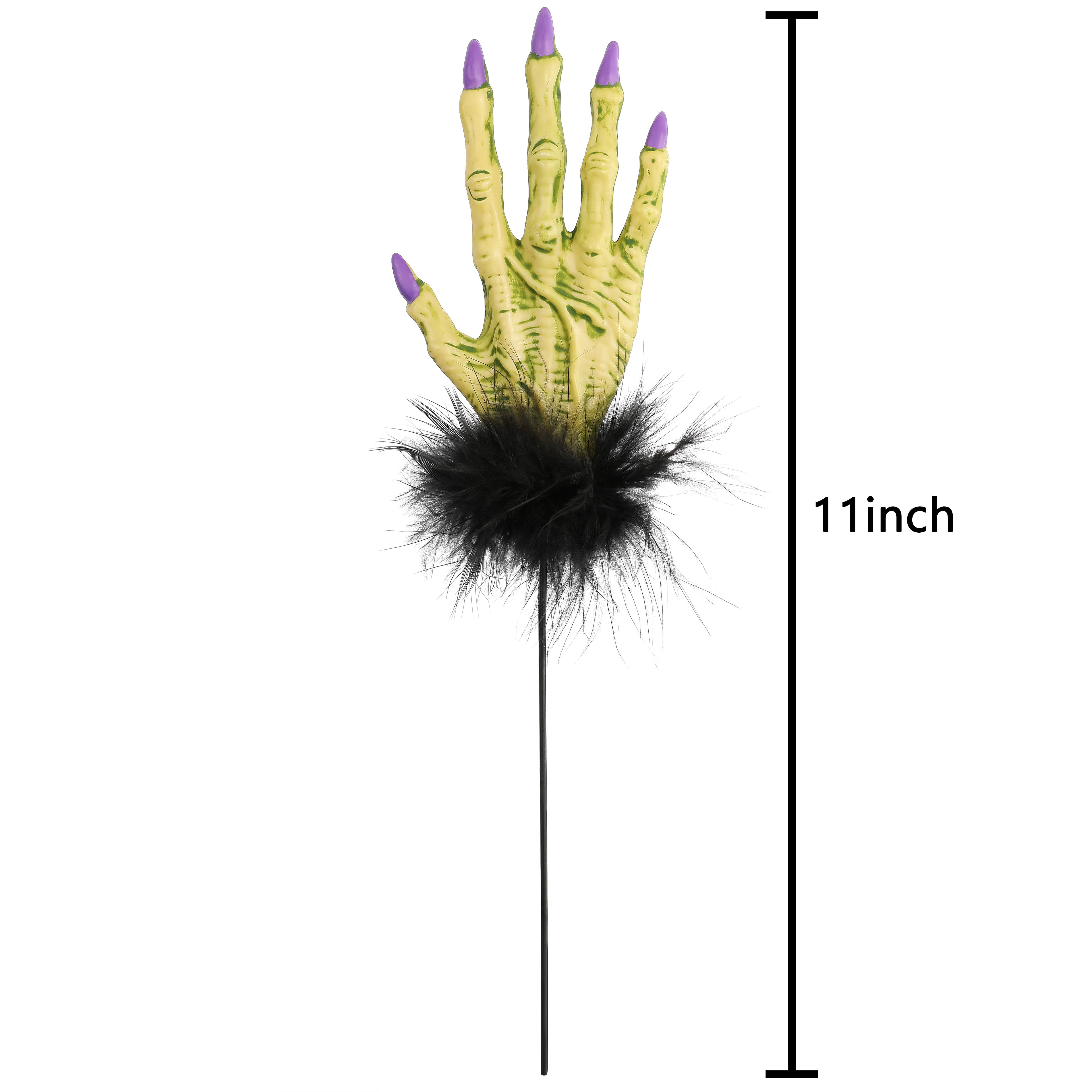 11&#x22; Witch Hand with Feathers Pick by Ashland&#xAE;