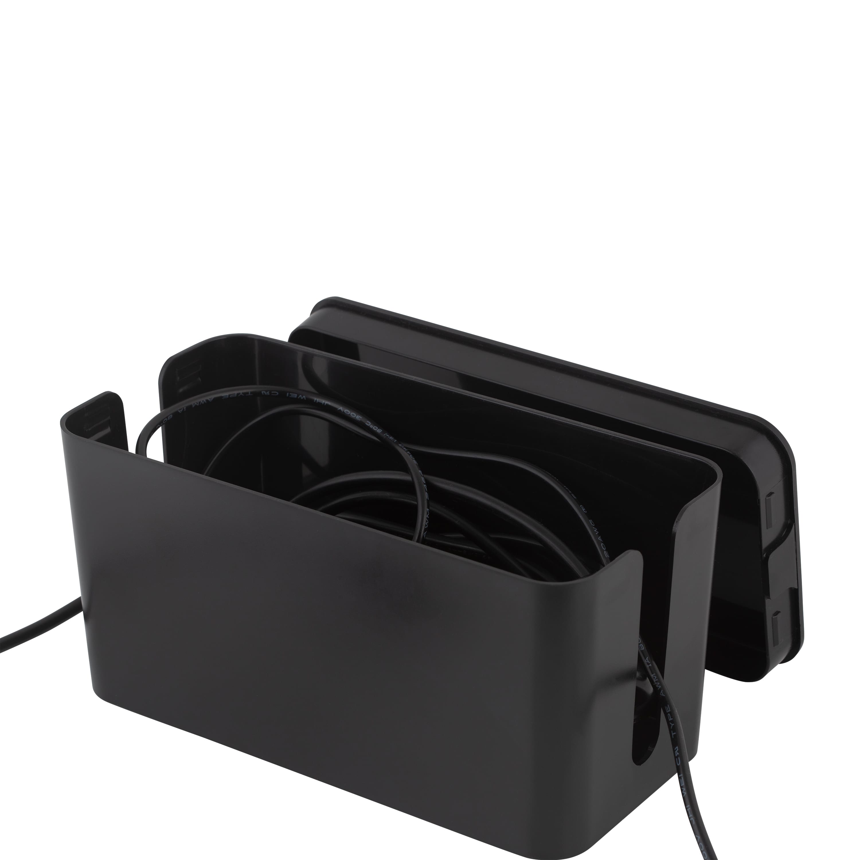 Simplify Black Cable Organizer Boxes, 2ct.