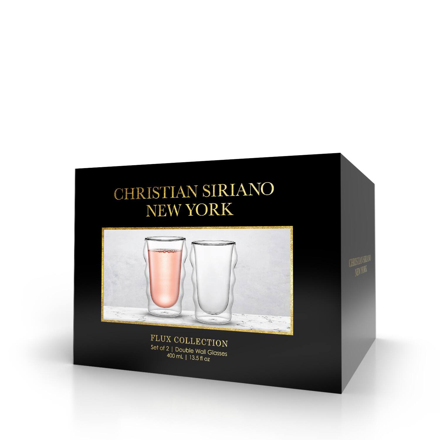 JoyJolt&#xAE; Christian Siriano 13.5oz. Flux Insulated Glasses, 2ct.