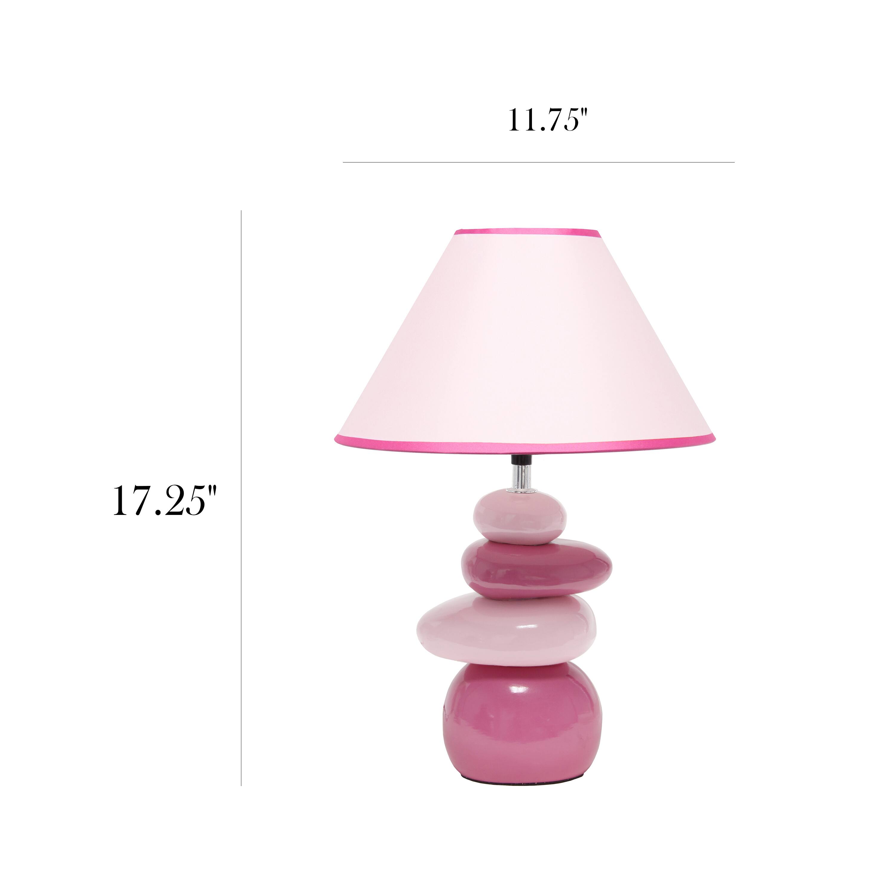 Simple Designs 17.5&#x22; Ceramic Stone Table Lamp