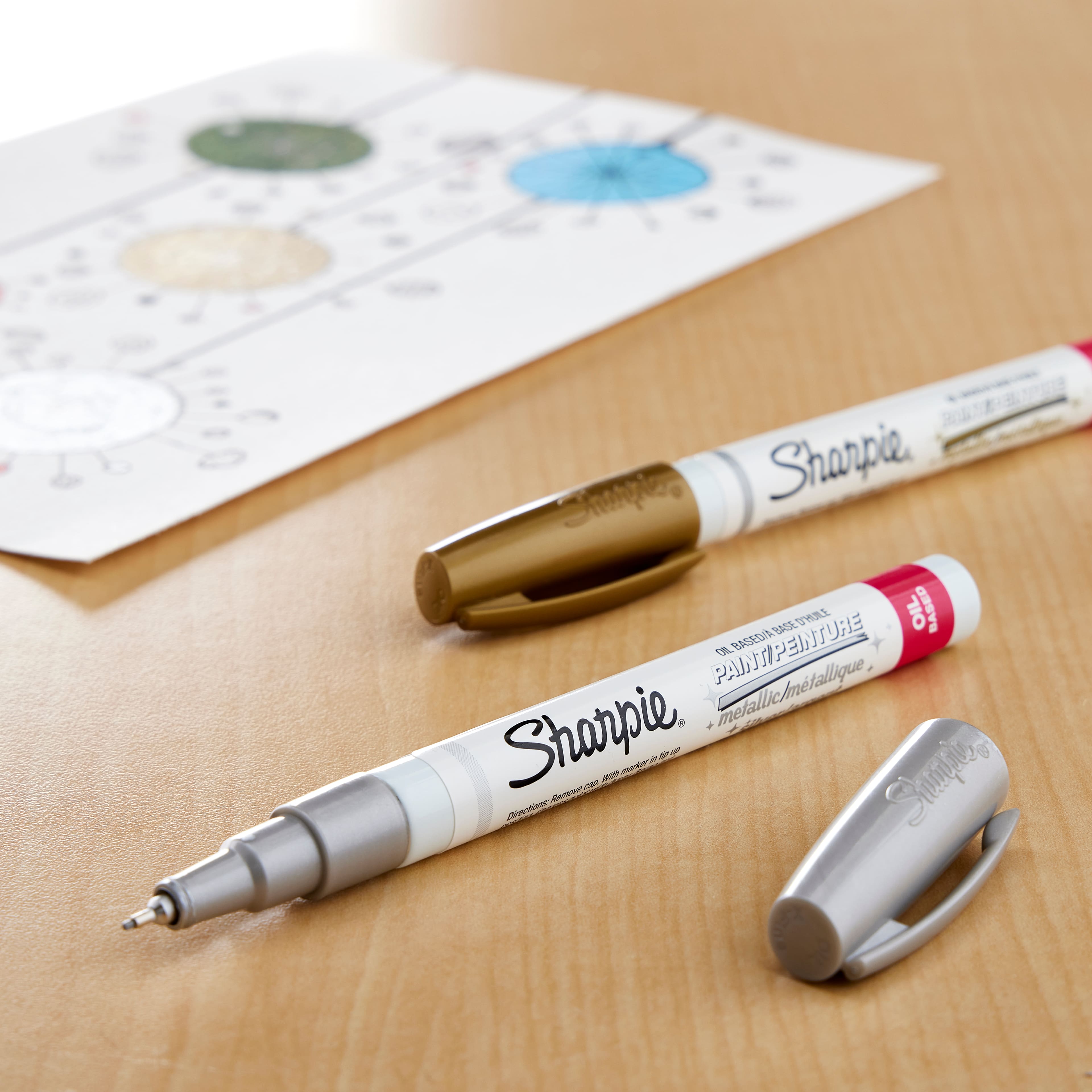 Sharpie® Oil-Based Paint Markers, Fine Point Metallic Set