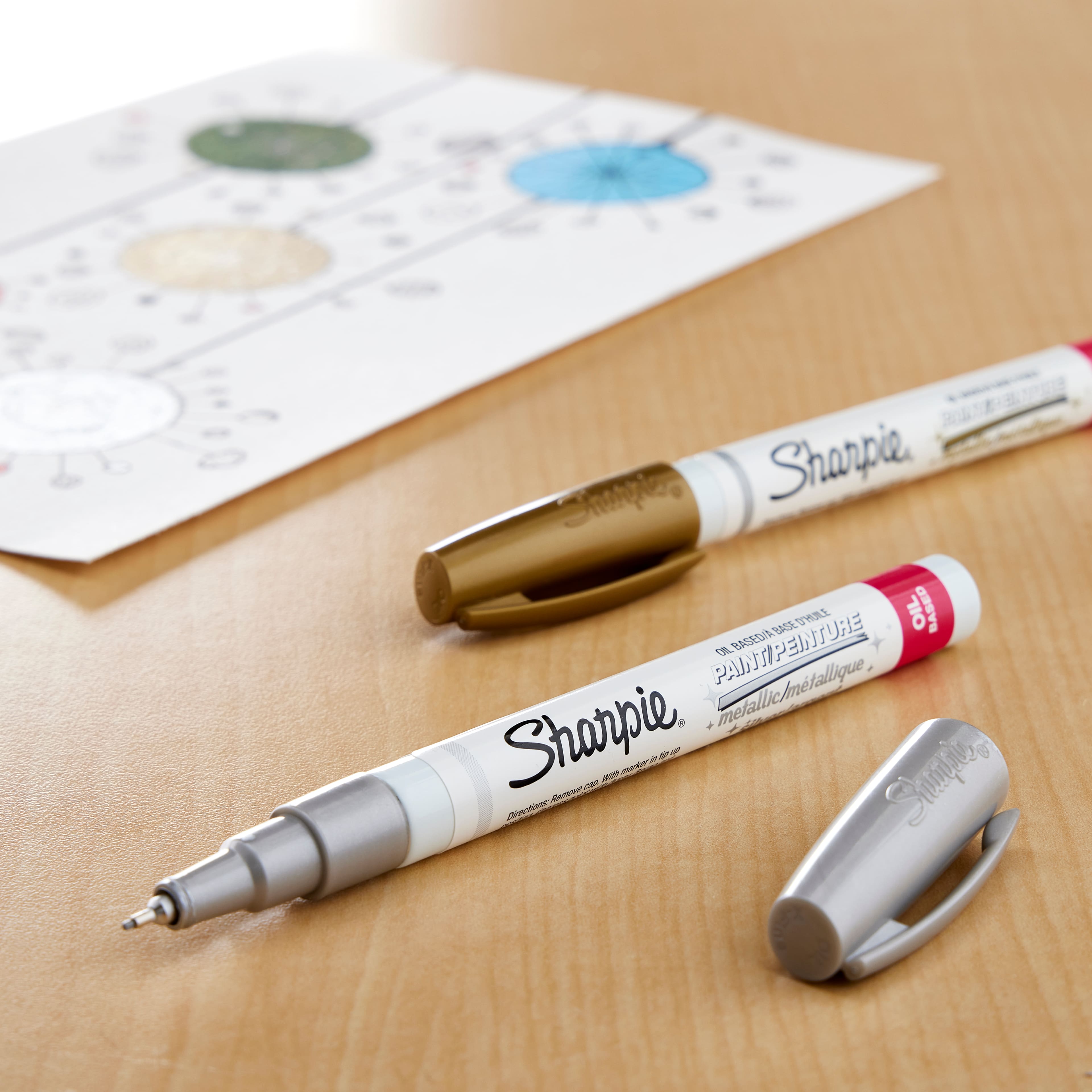 Sharpie® Oil-Based Paint Markers, Extra Fine Point Metallic Set