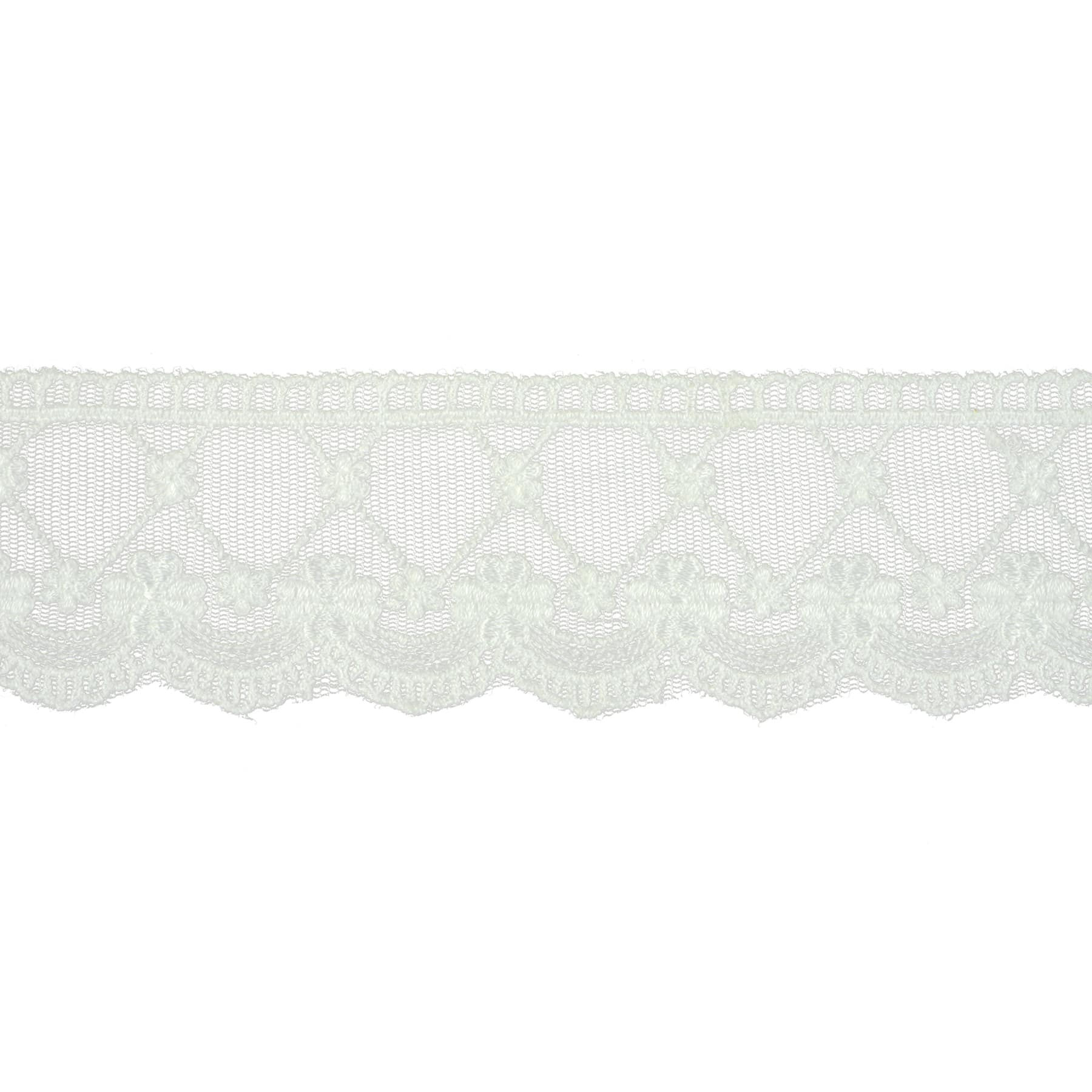 2&#x22; White Floral Embroidered Lace Trim by Celebrate It&#xAE;