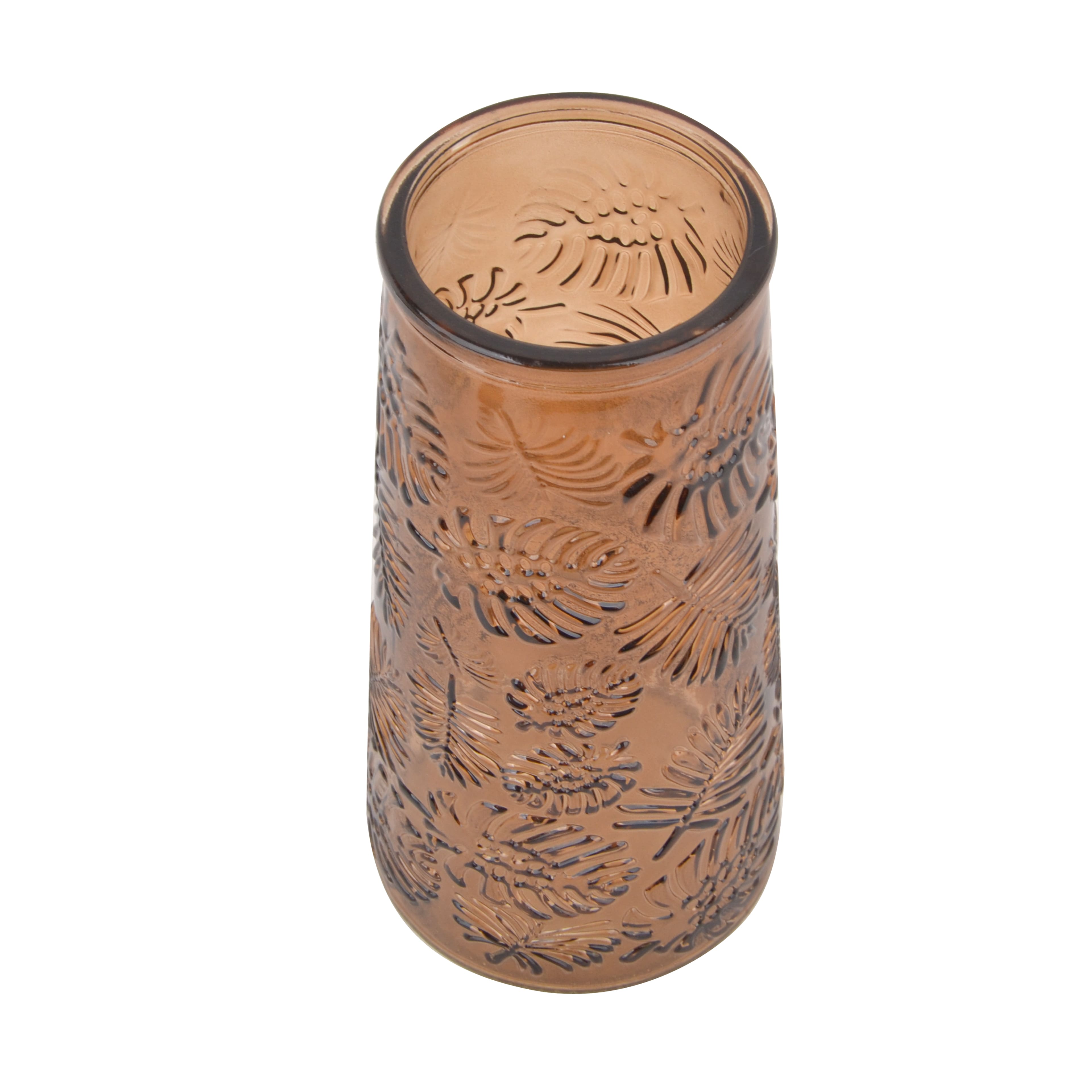 8&#x22; Leaf Pattern Glass Vase by Ashland&#xAE;