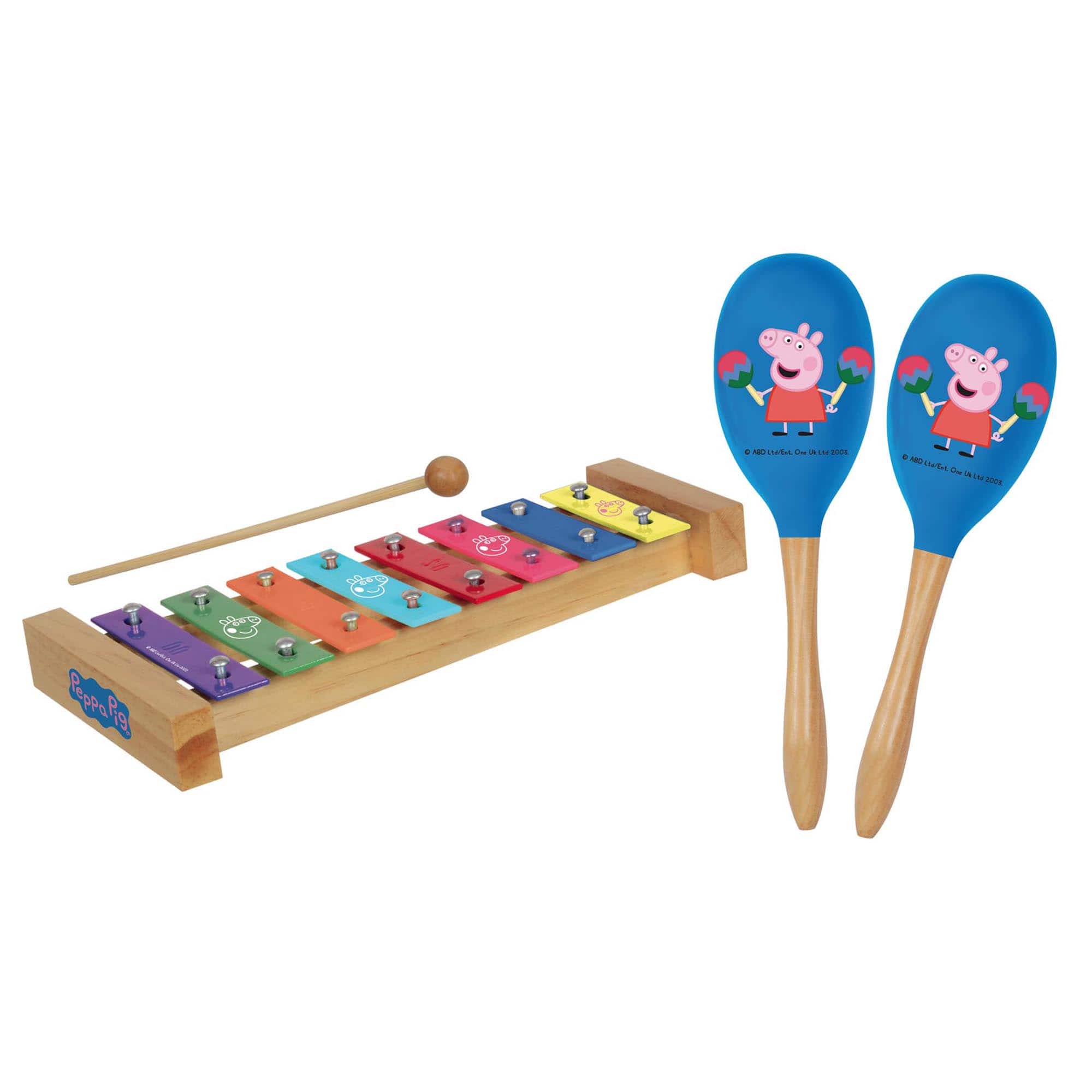 Peppa Pig Wood Xylophone & Maracas Combo Set