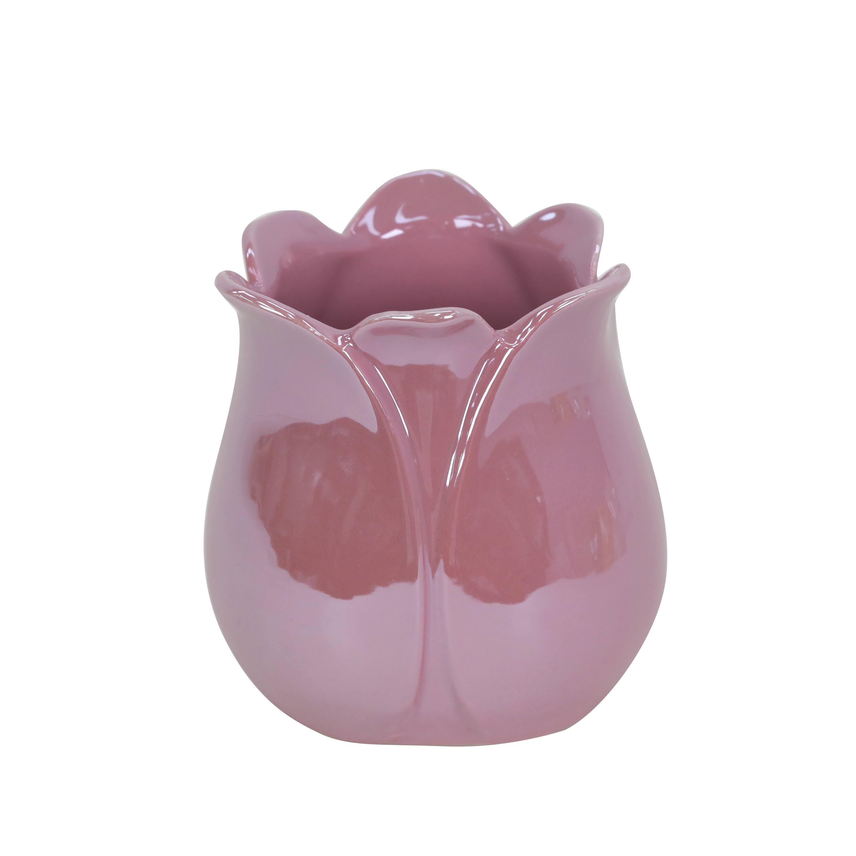 Assorted 4&#x22; Ceramic Tulip Planter by Ashland&#xAE;, 1pc.