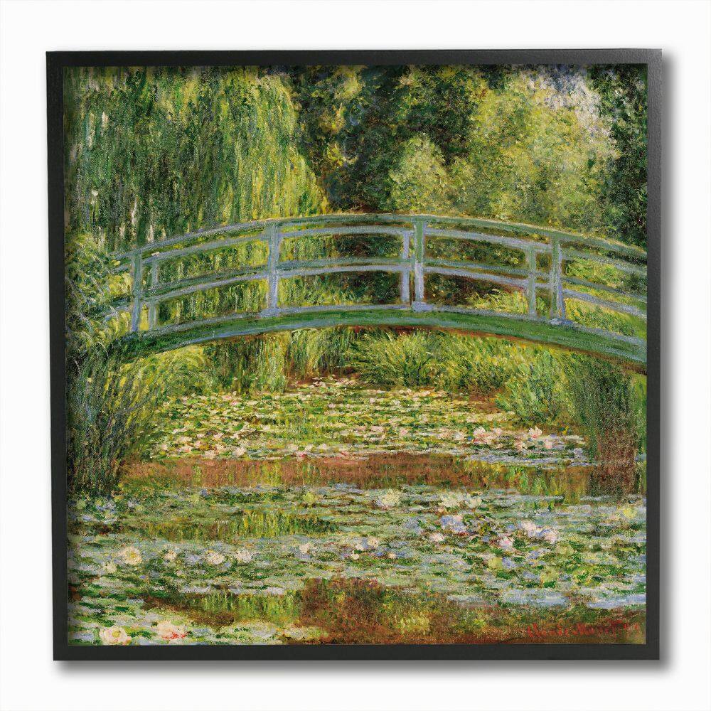 Stupell Industries The Water Lily Pond Monet Classic Painting,12" x 12"