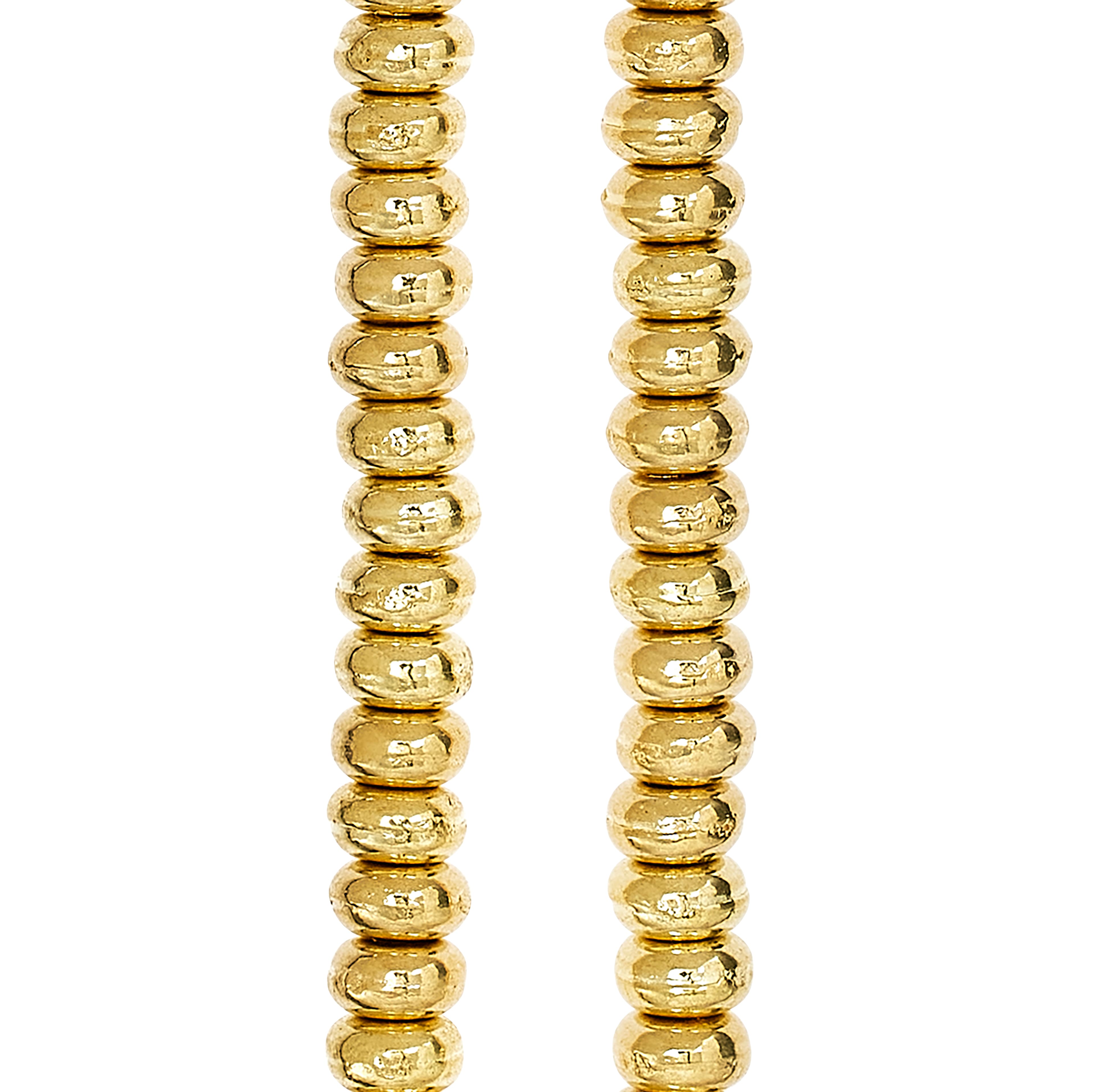 Gold Toned Metal Rondelle Beads, 4mm by Bead Landing&#x2122;