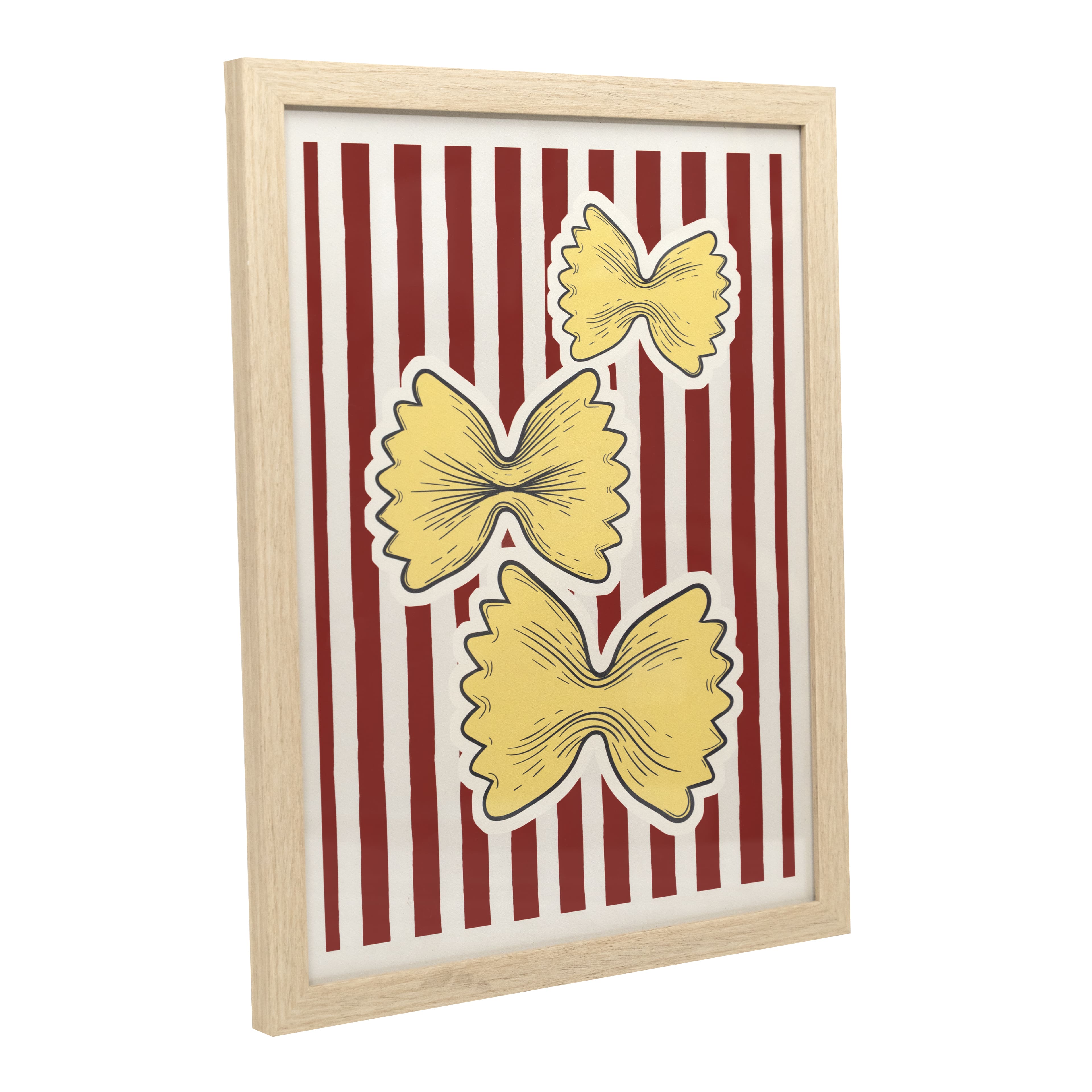 12&#x22; x 16&#x22; Yellow Farfalle Pasta Framed Wall D&#xE9;cor by Ashland&#xAE;
