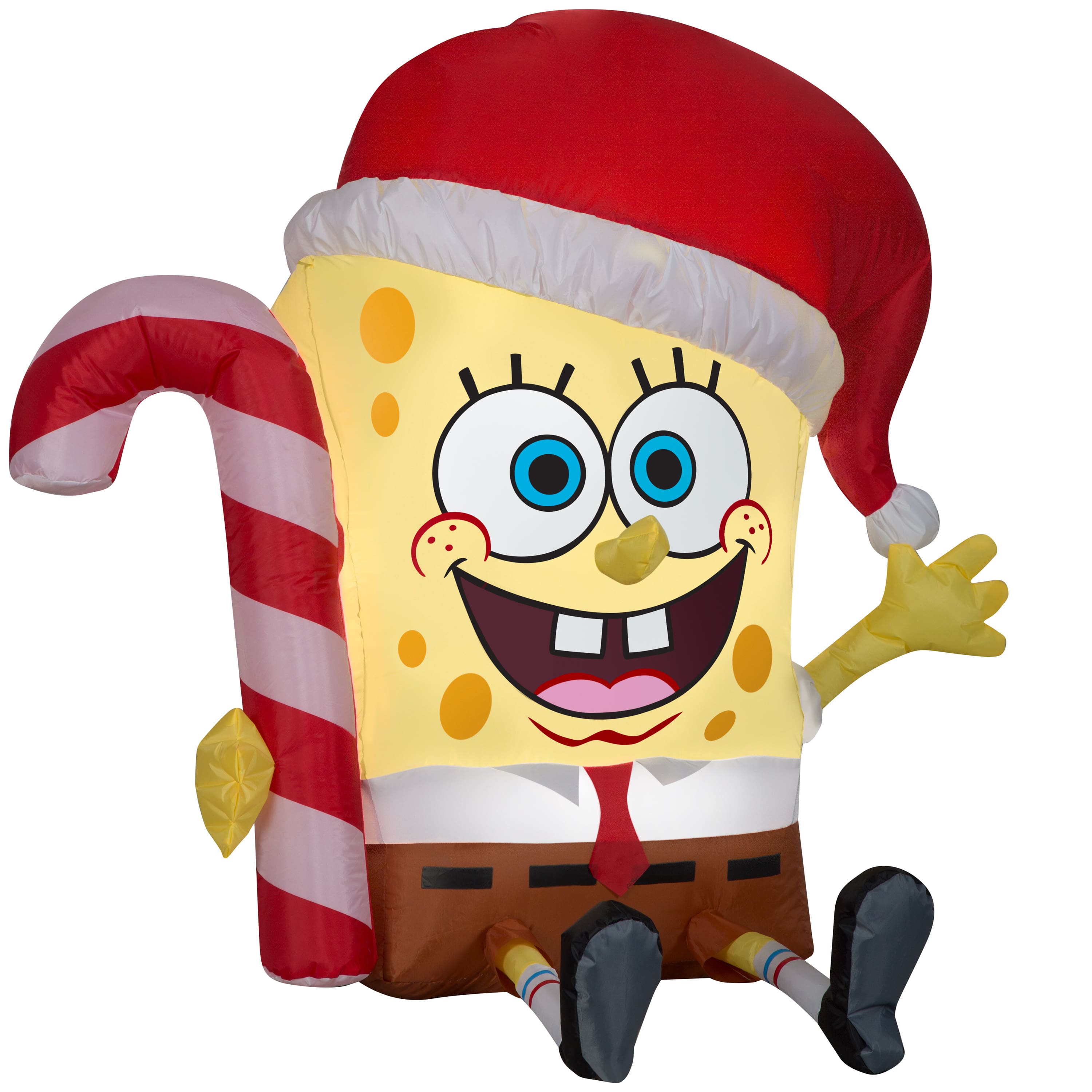 3ft. Airblown® Inflatable SpongeBob with Candy Cane