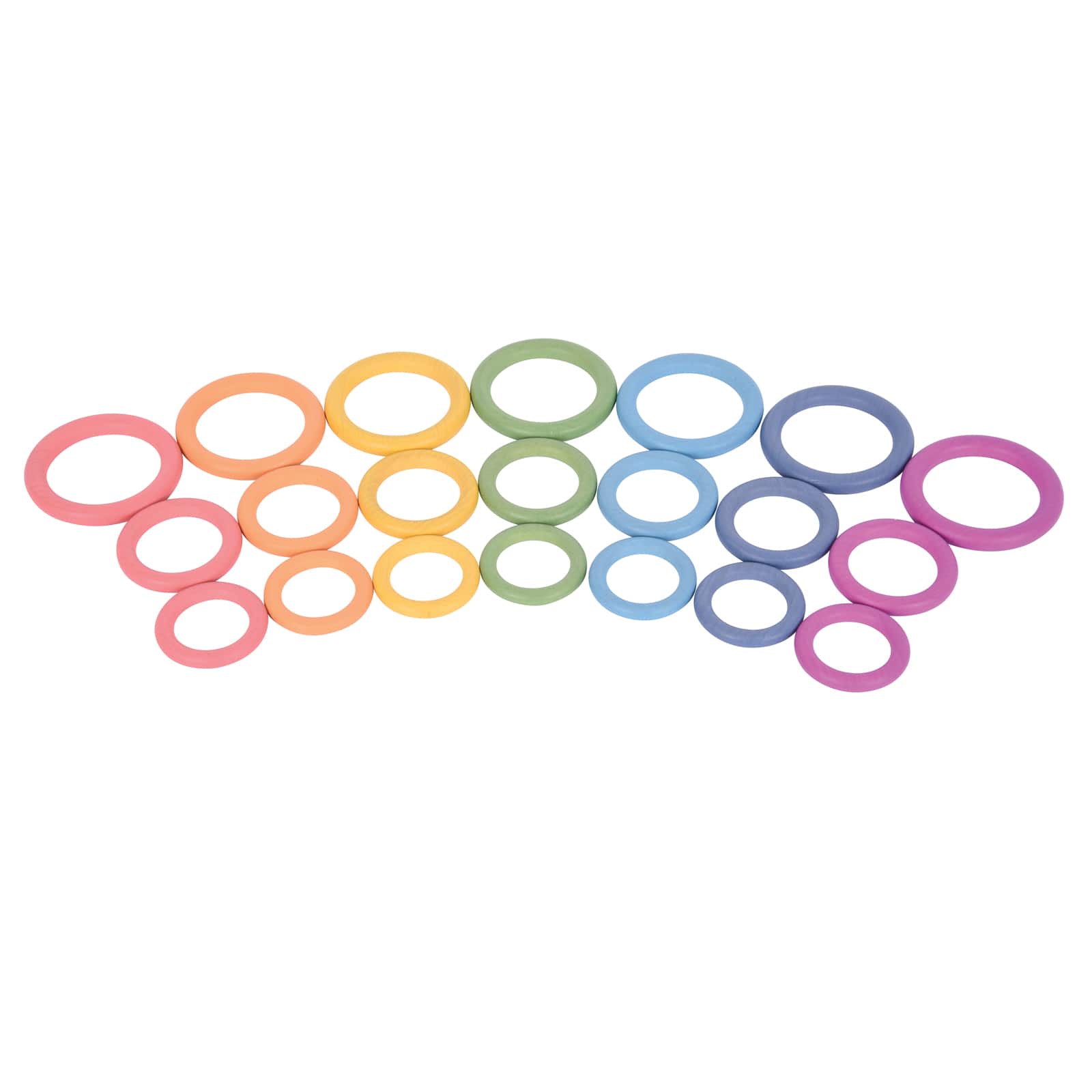 TickiT&#xAE; Rainbow Wooden Rings Set
