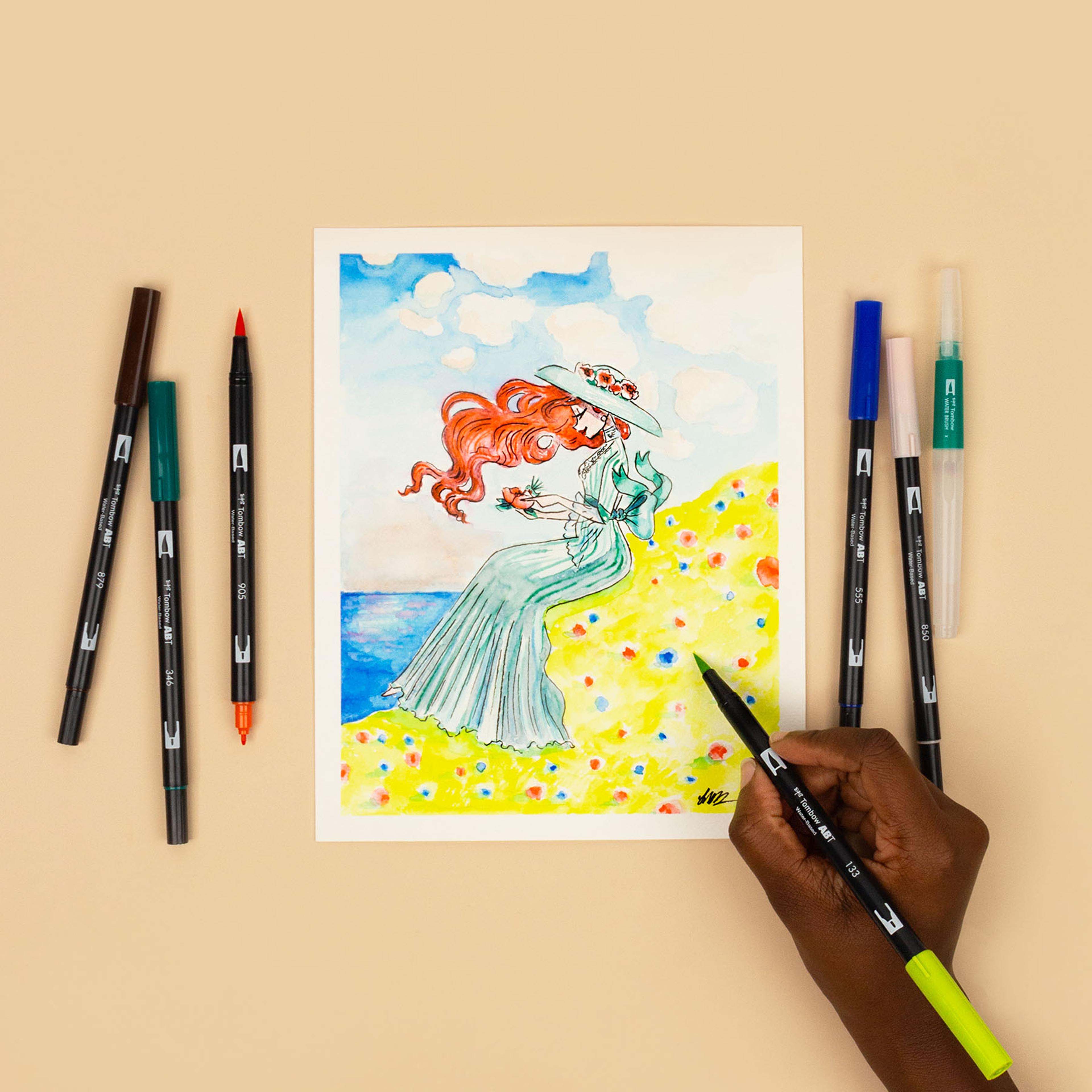 Tombow Wind Manga Illustration Dual Brush Pen Art Set