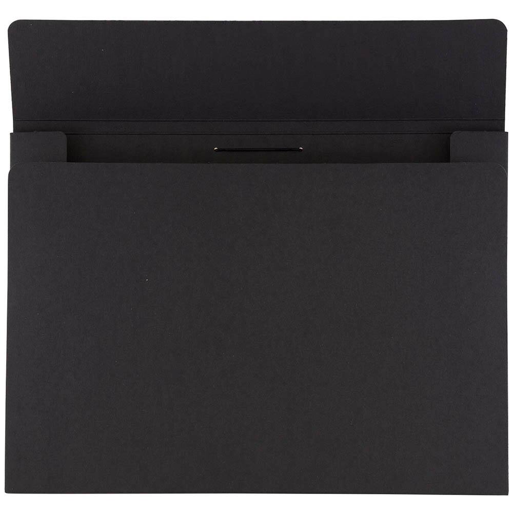JAM Paper Black Kraft Portfolio with Elastic Closure 11&#x22; x 15&#x22;