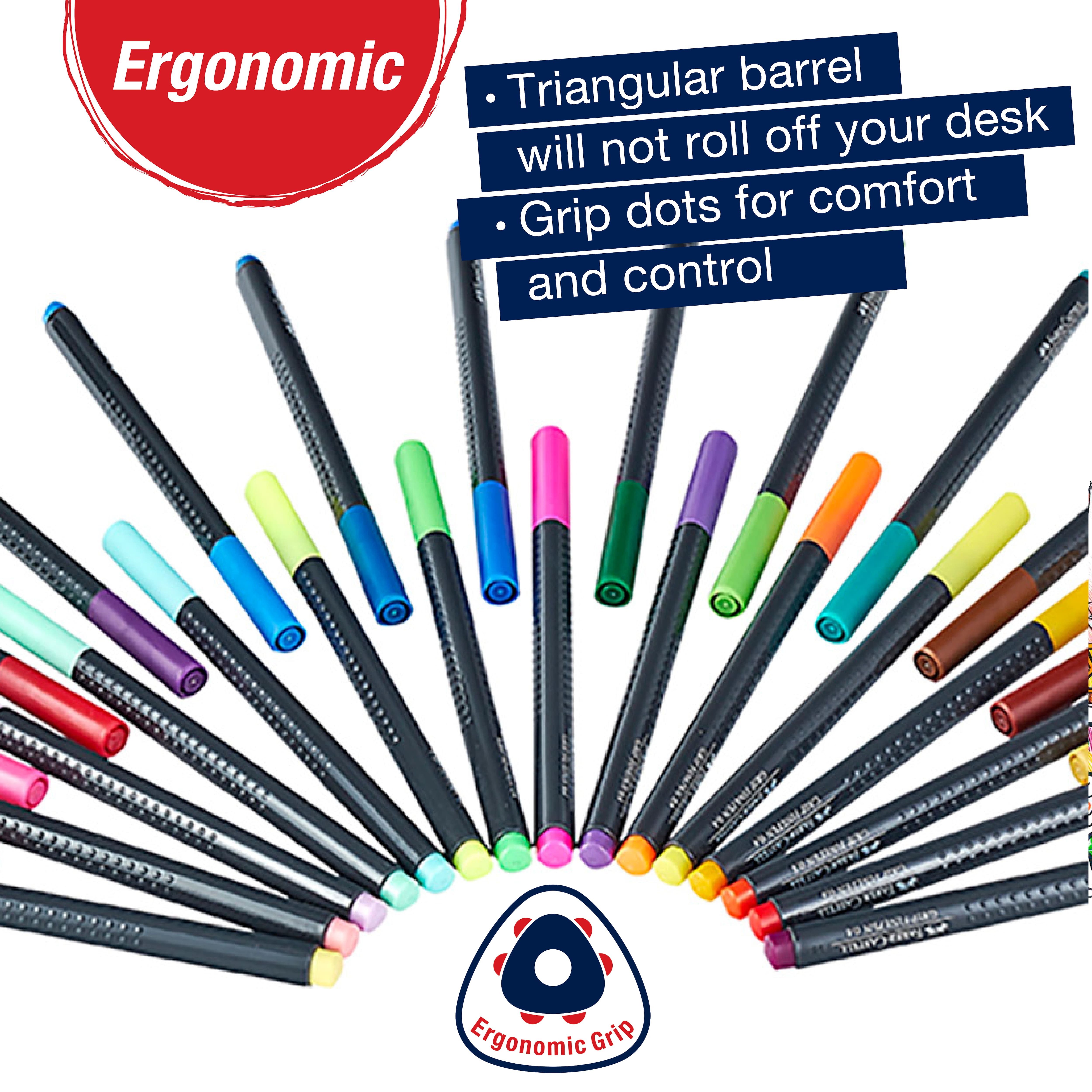 Faber-Castell® 10 Colour Grip Finepen Set