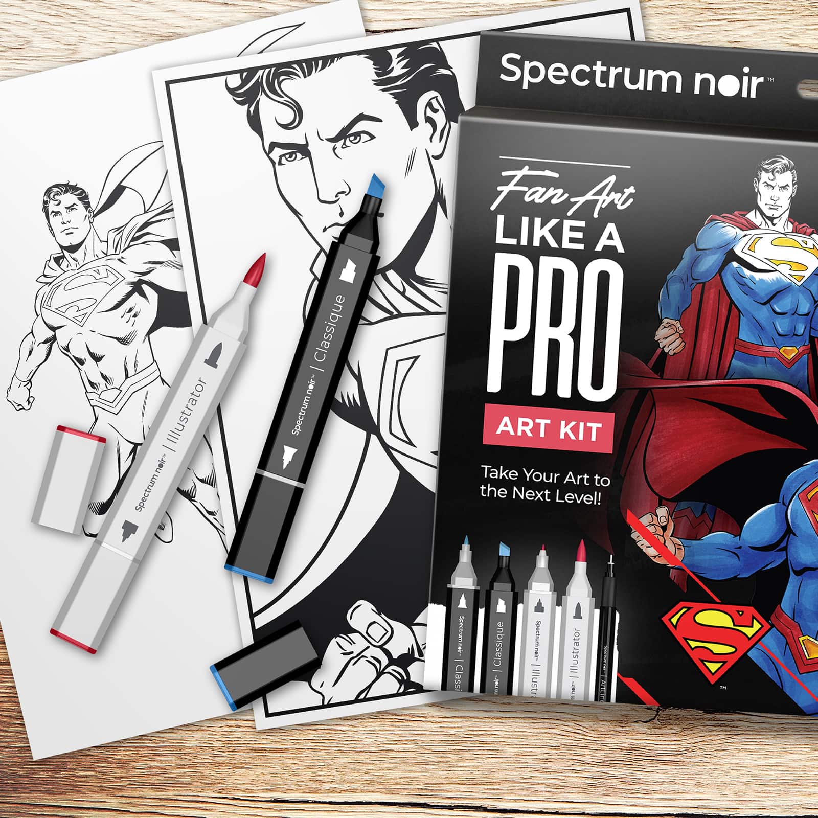 Spectrum Noir&#x2122; Pro Fan-Art Superman Kit