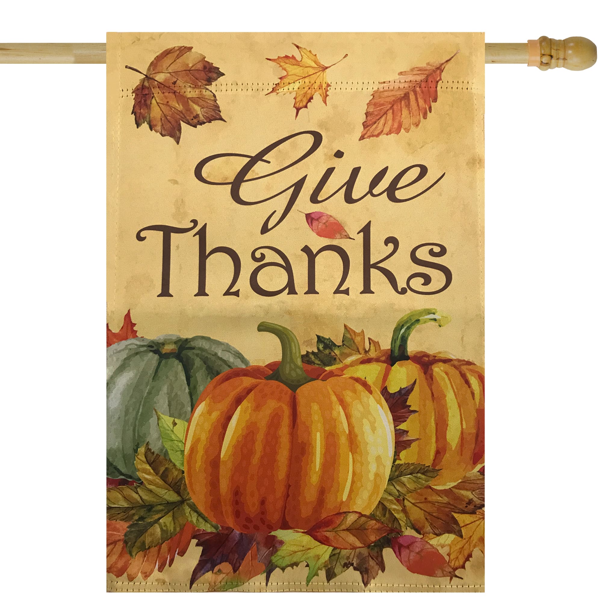 40&#x22; Give Thanks Autumn Harvest Garden Flag