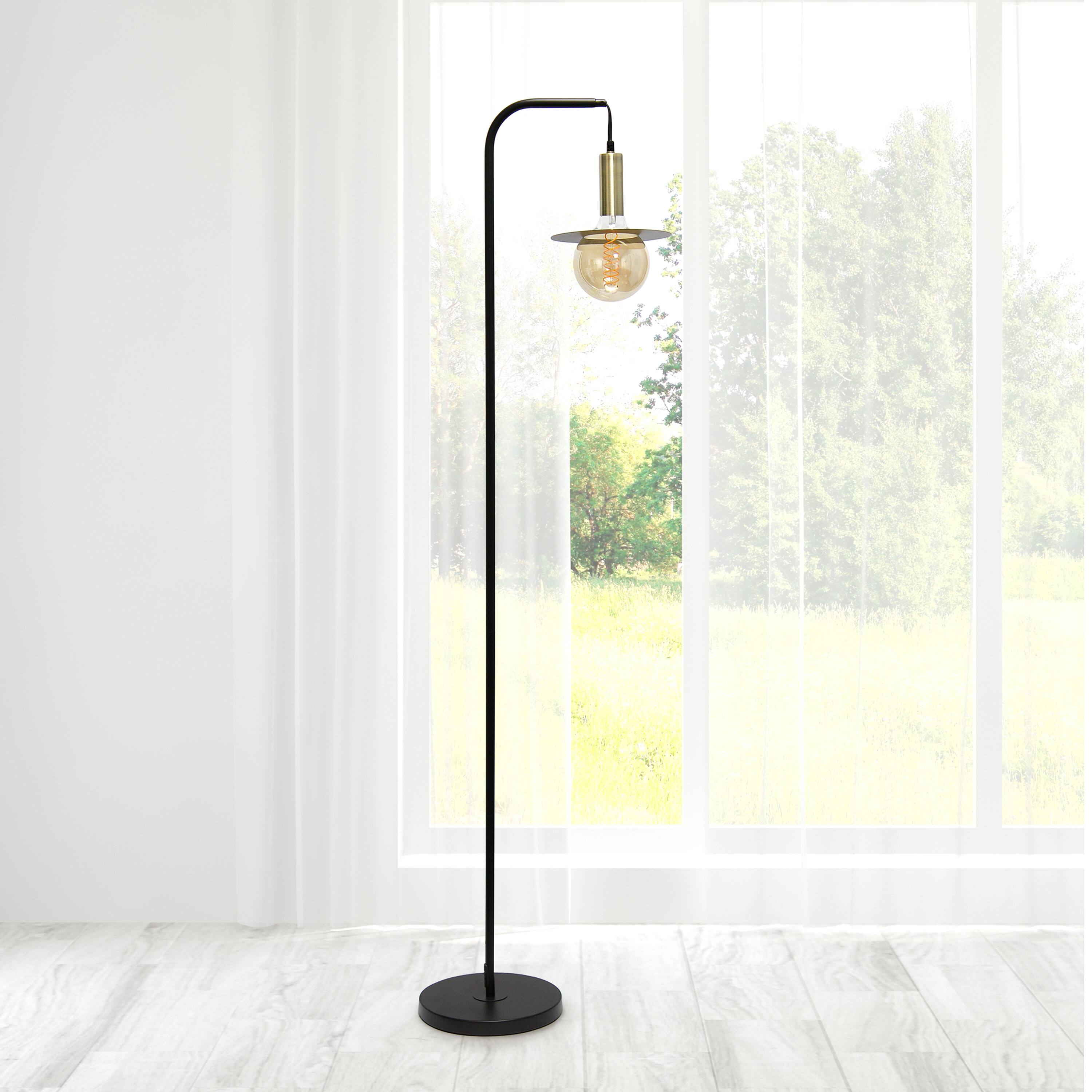 Lalia Home 5ft. Black Oslo Floor Lamp