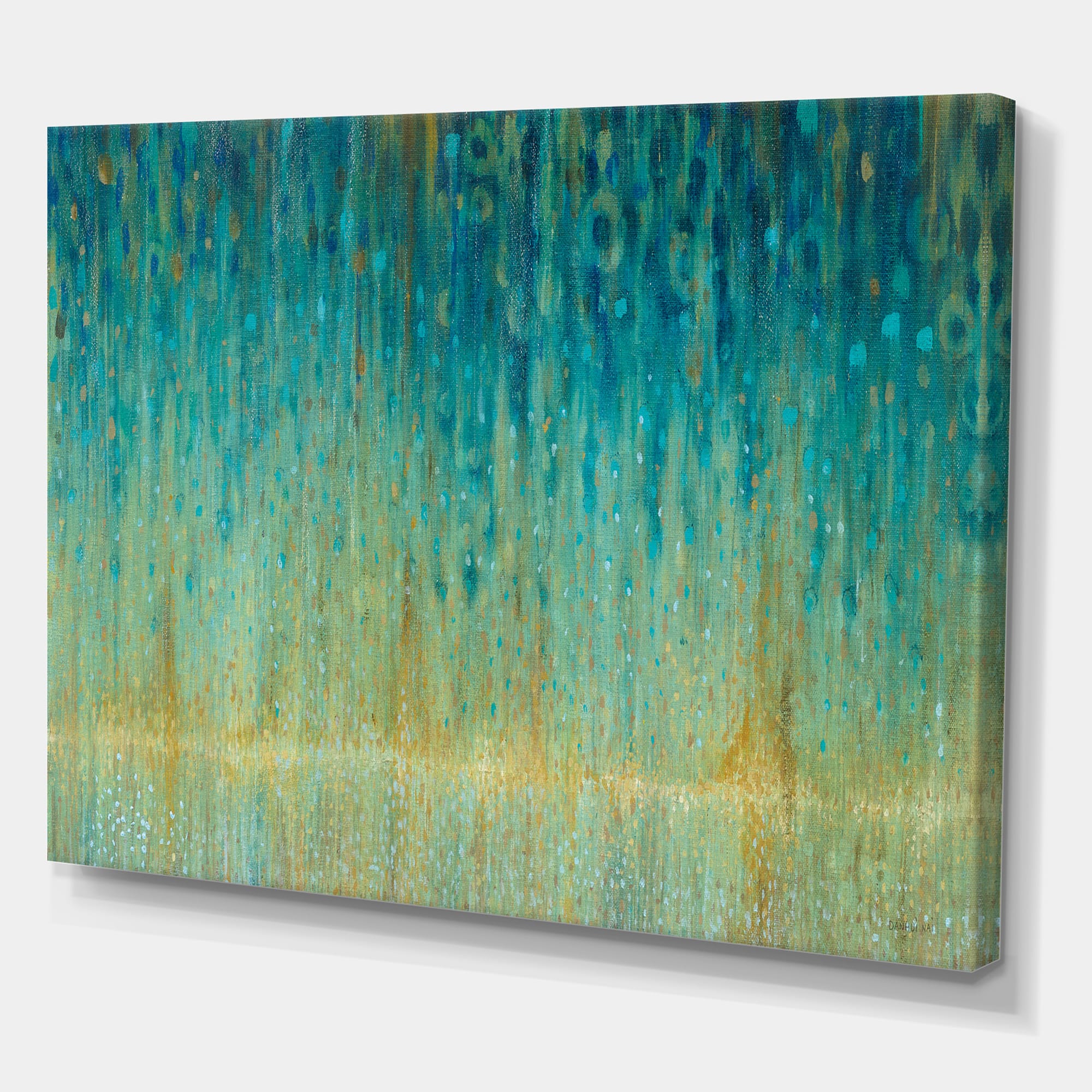 Designart - Rain Abstract Panel - Modern &#x26; Contemporary Premium Canvas Wall Art